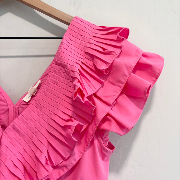 Ruffle Pleated Peplum Top