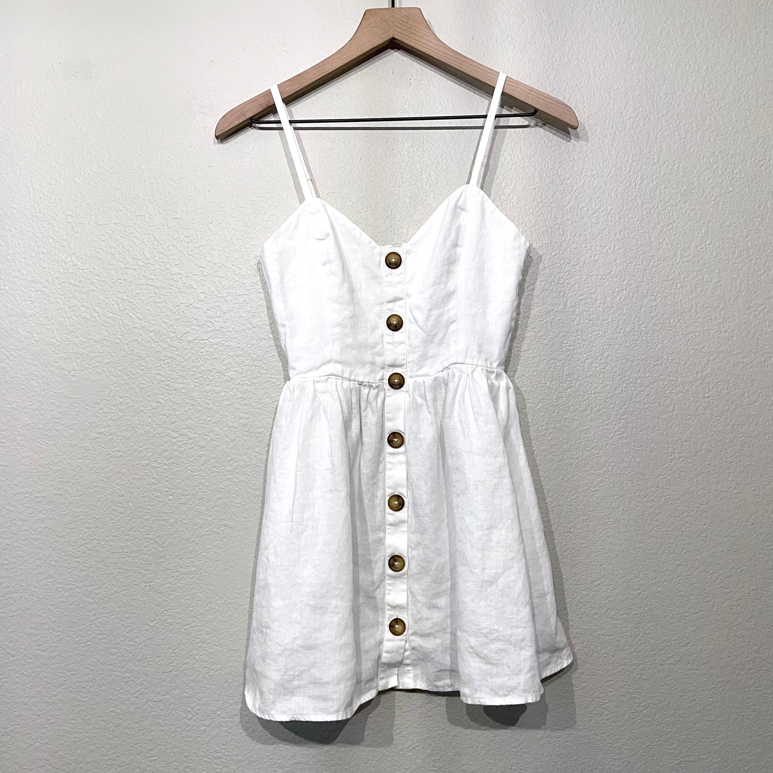 Linen Button Down Mini Dress