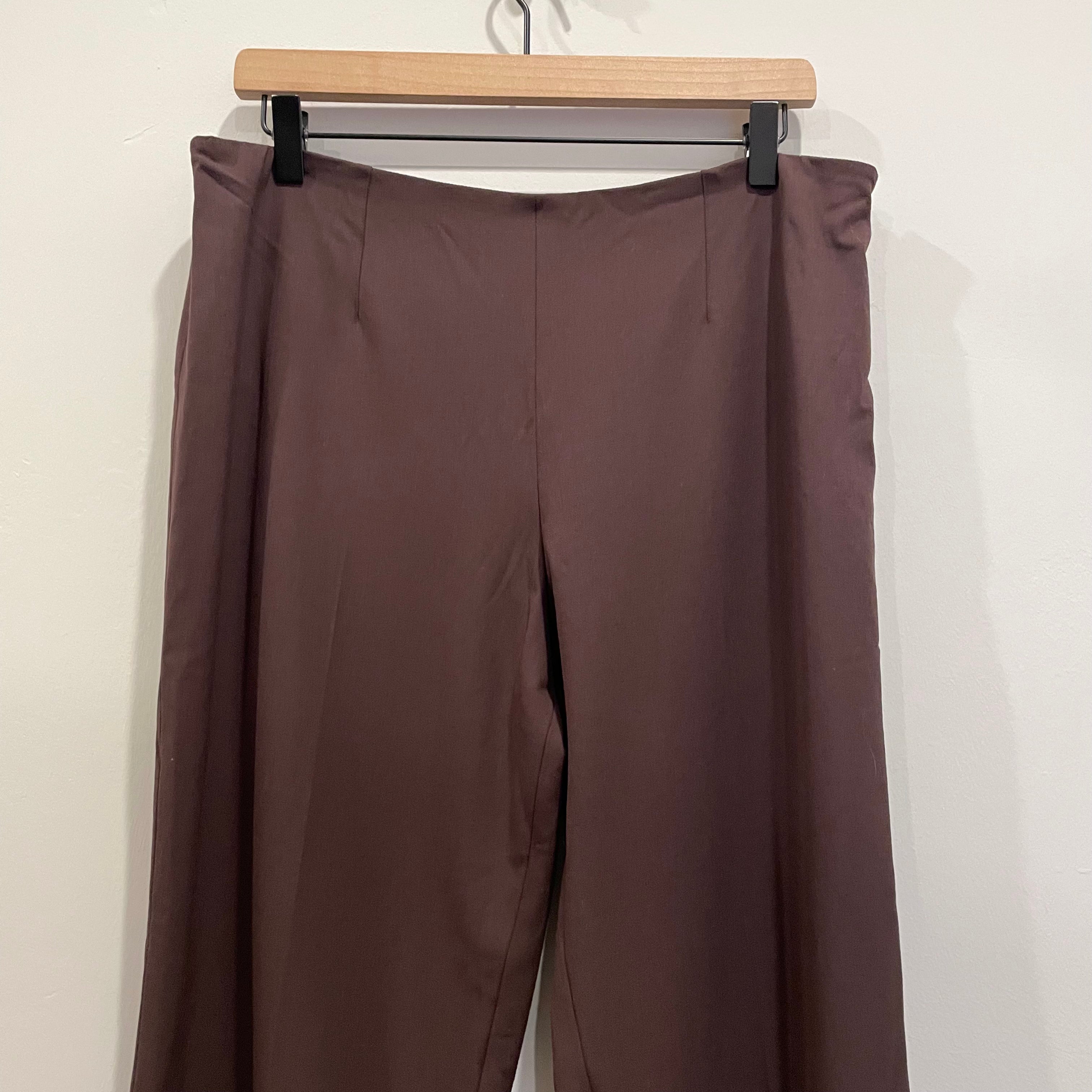 Wool Blend Straight Leg Dress Pants