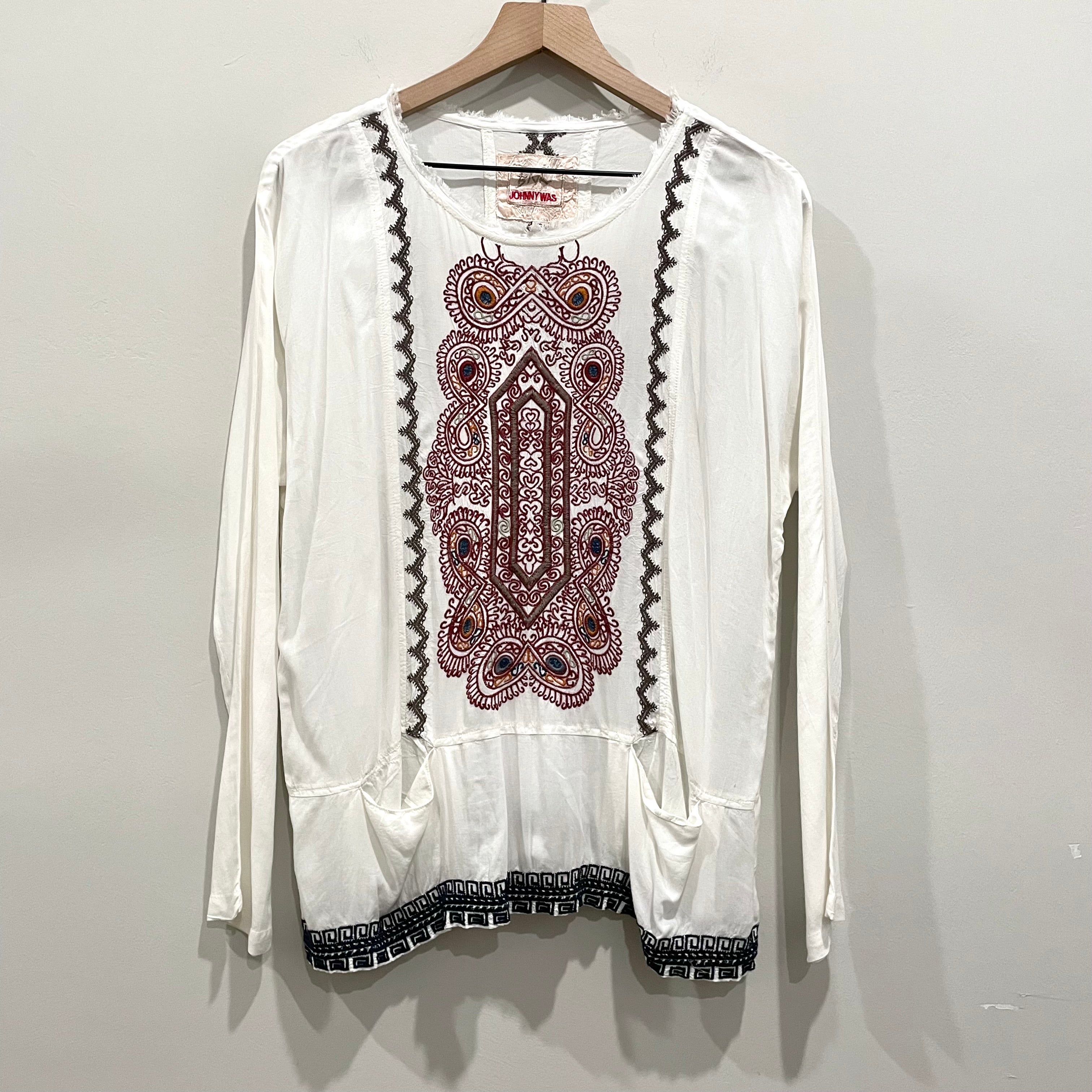 Embroidered Pocket Top