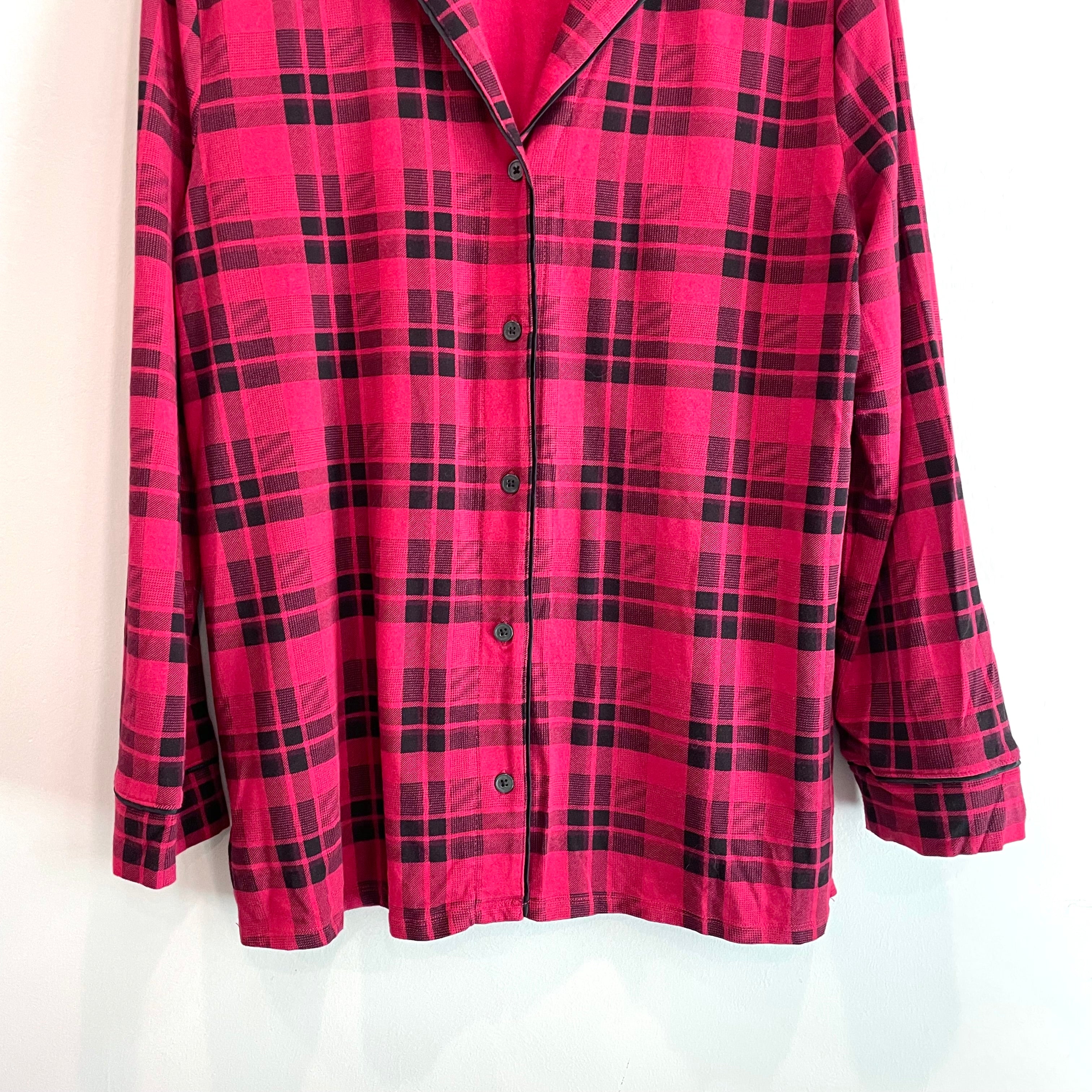 Plaid Button Down Sleep Shirt