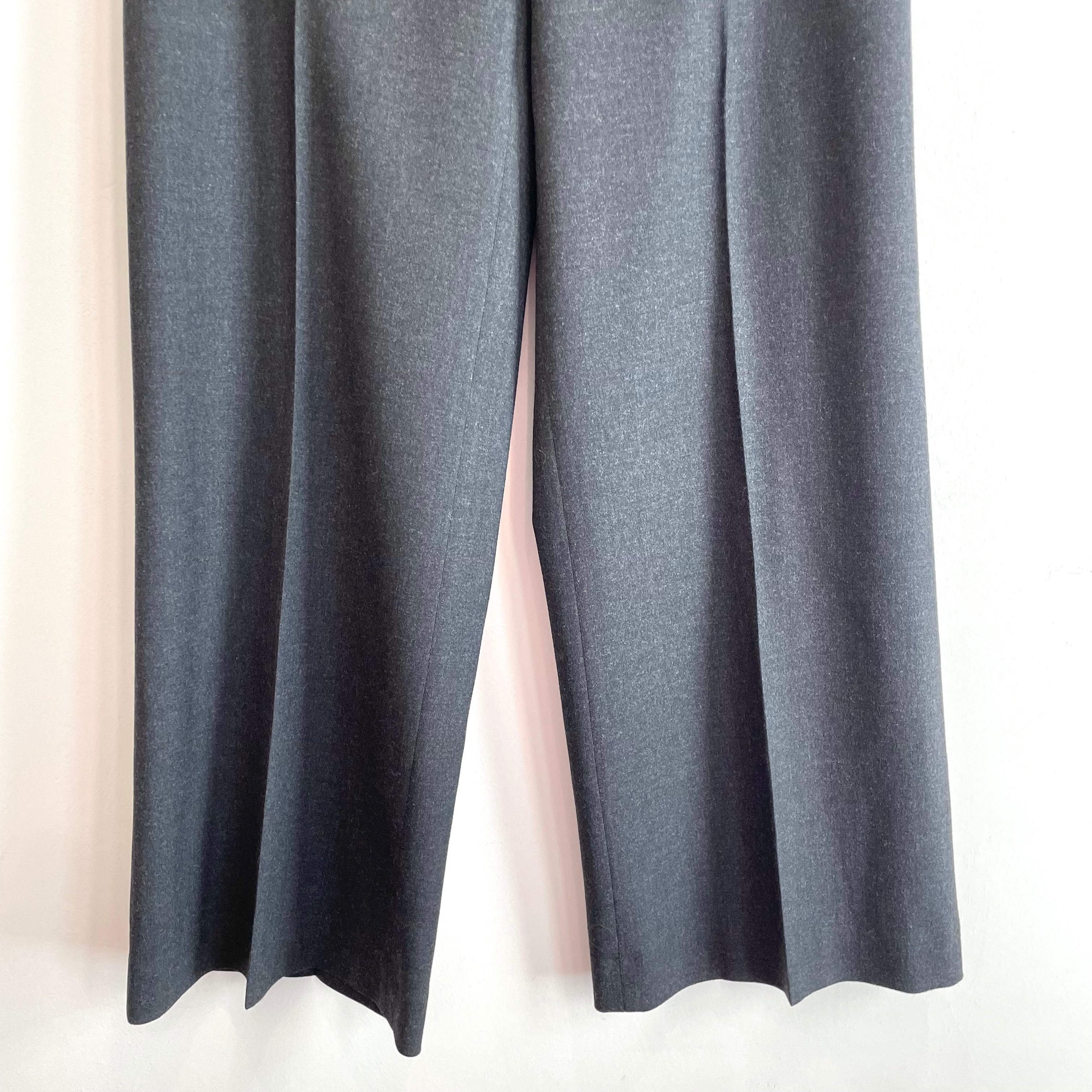 Wool Stretch Wide Leg Pants