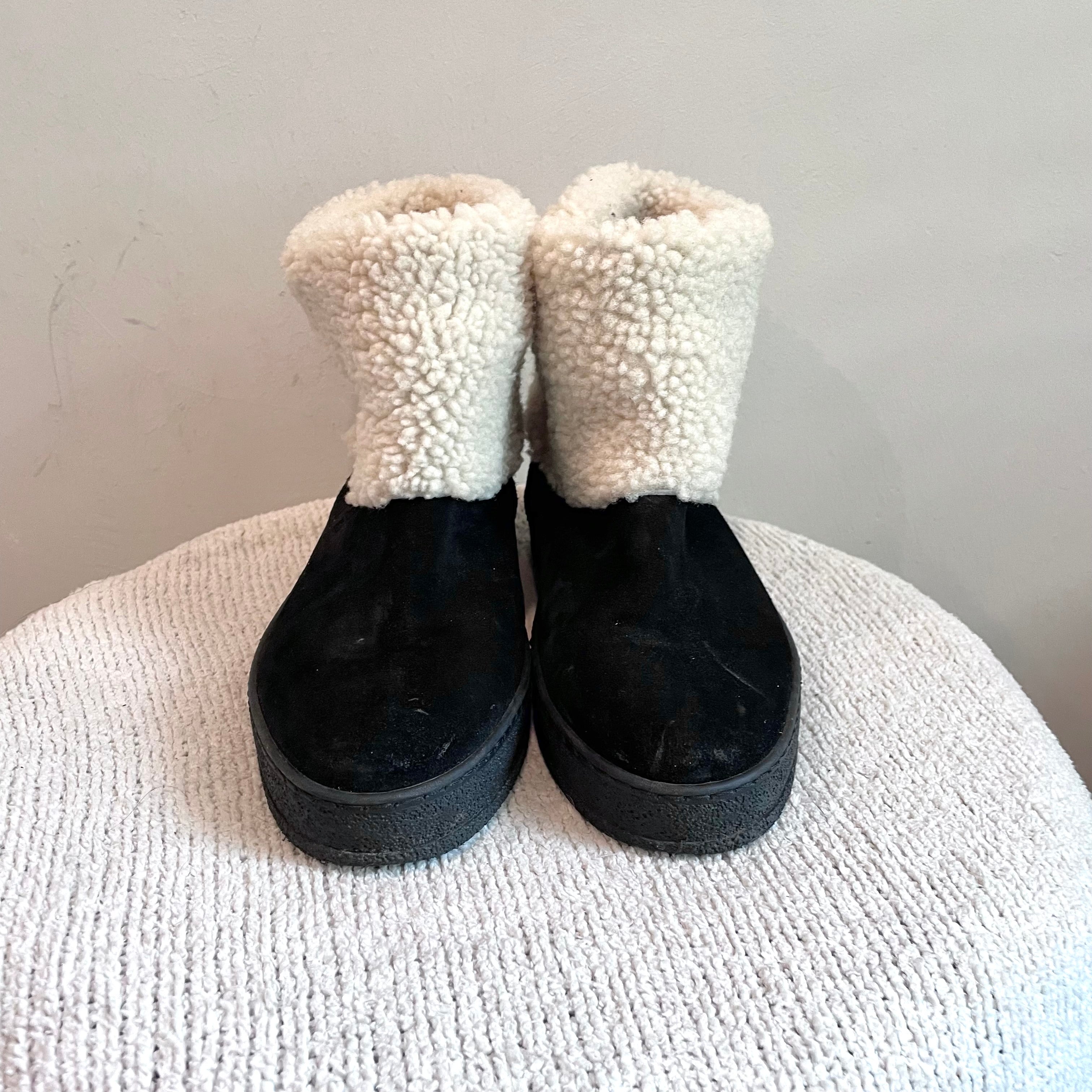 Suede Shearling Lined Boots