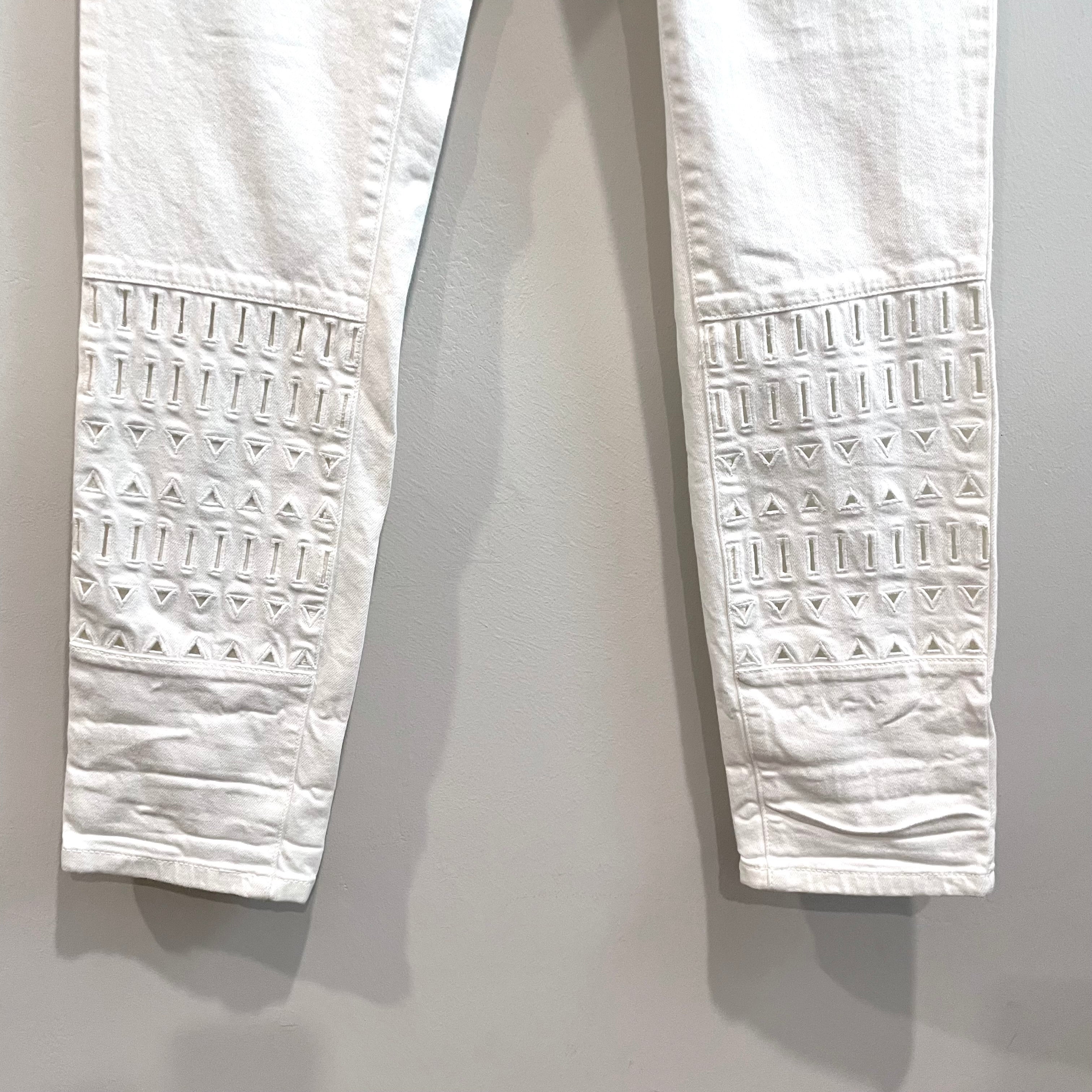 Geometric Eyelet Jeans