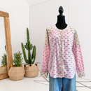 Geometric Button Down Top-1