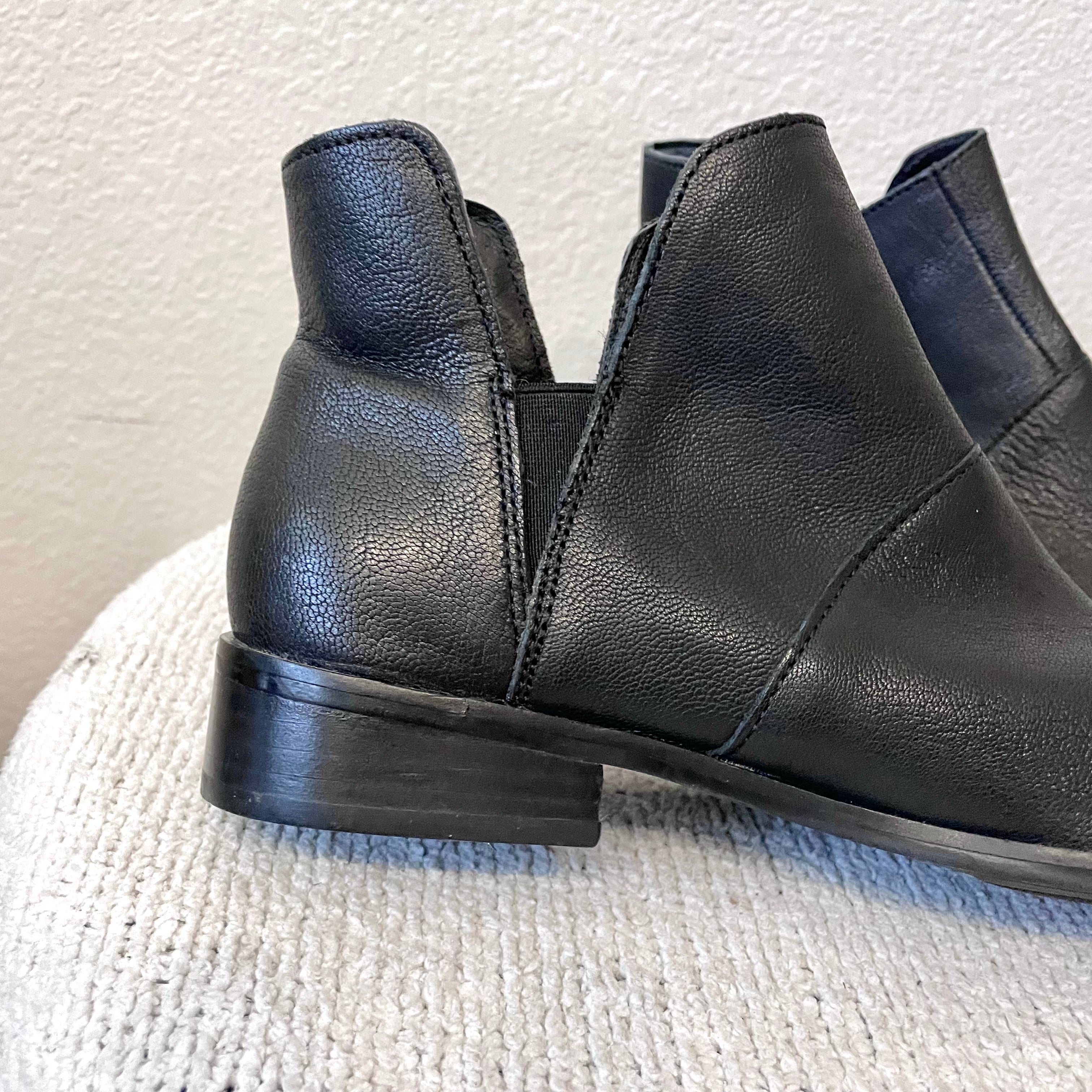 Pebble Leather Ankle Boot