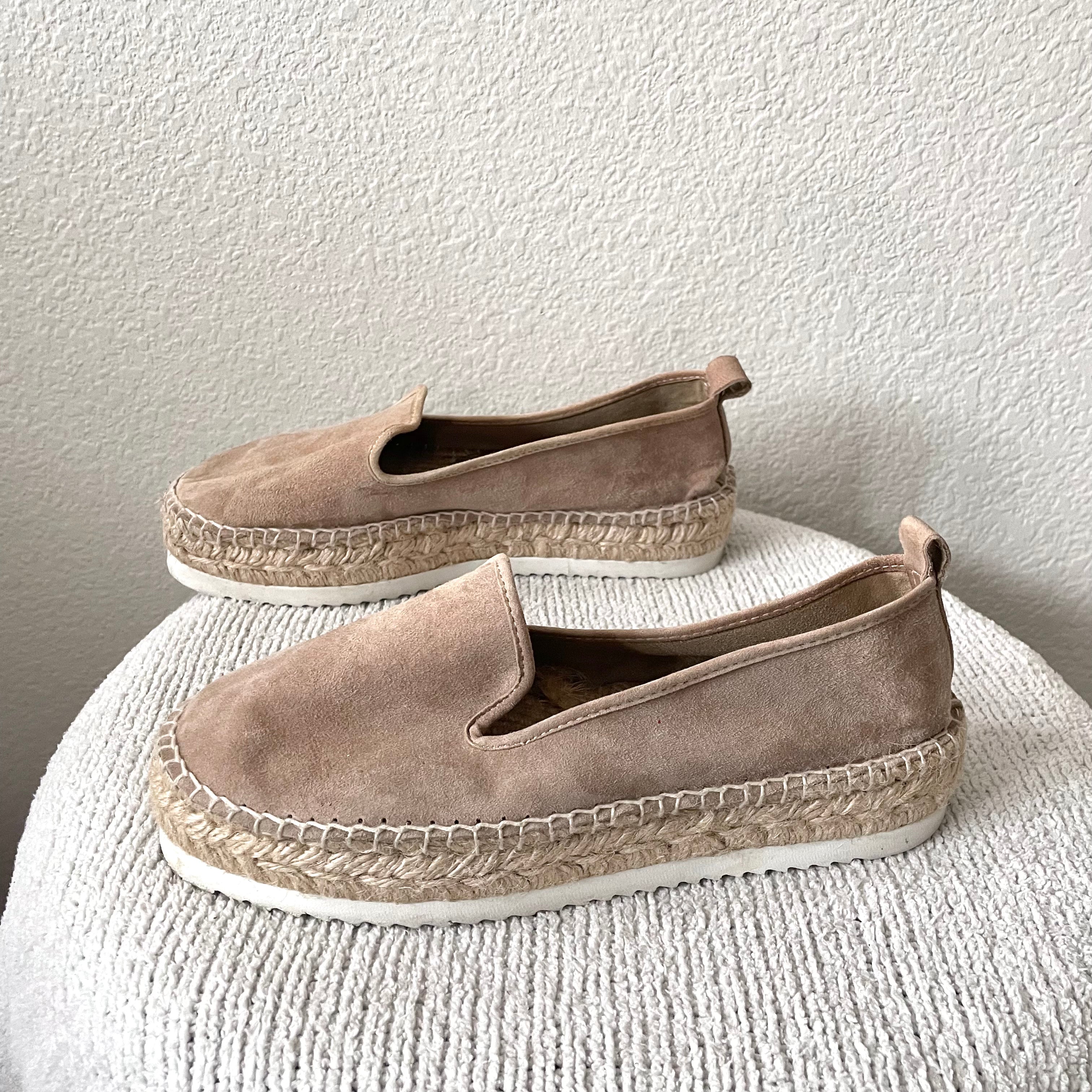 Suede Platform Espadrille Loafer