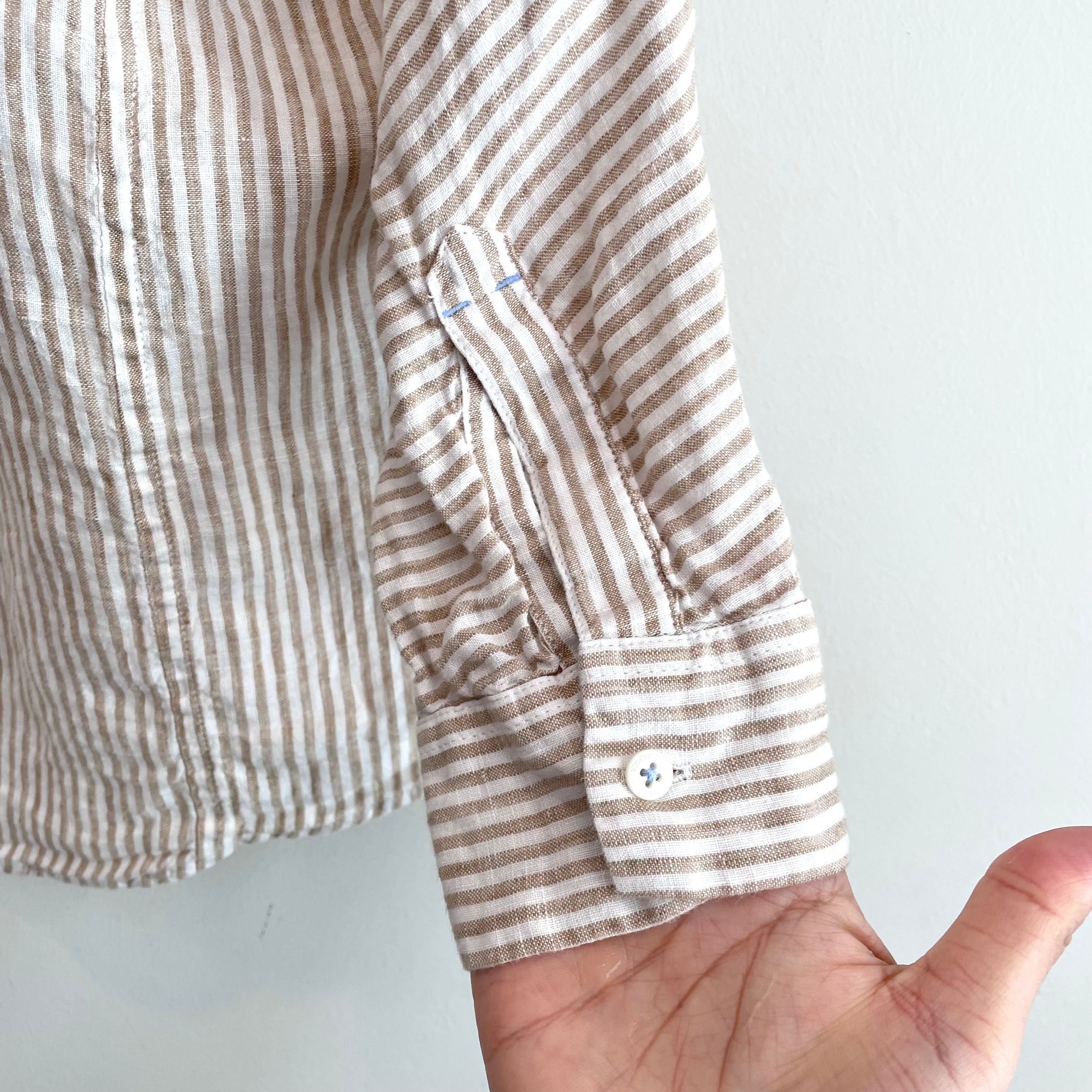 Striped Linen Button Down Shirt