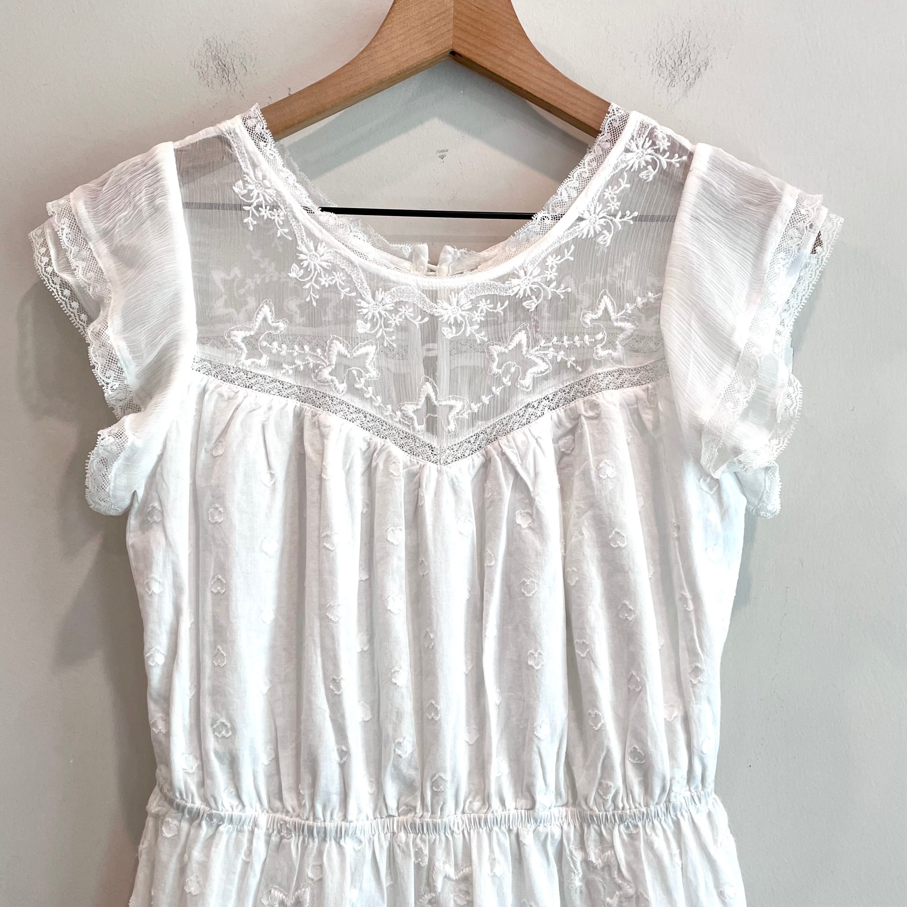 Semi-Sheer Cotton Mini Dress