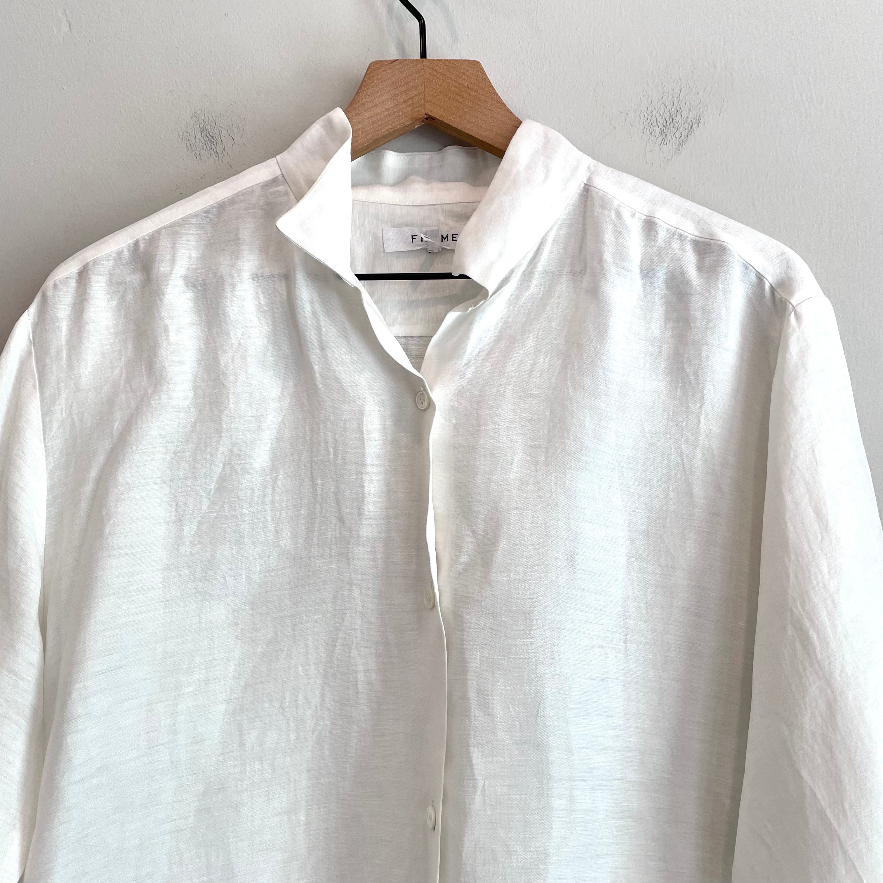 Linen Blend Button Down Shirt