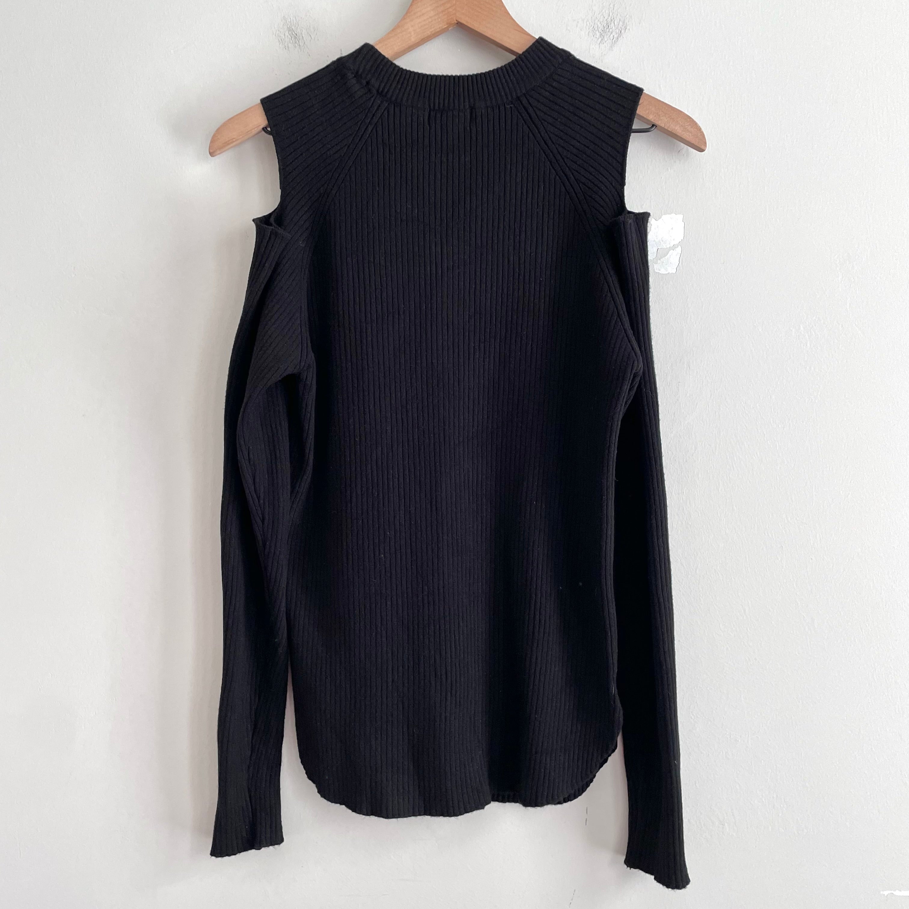 Cold Shoulder Ribbed Sweater