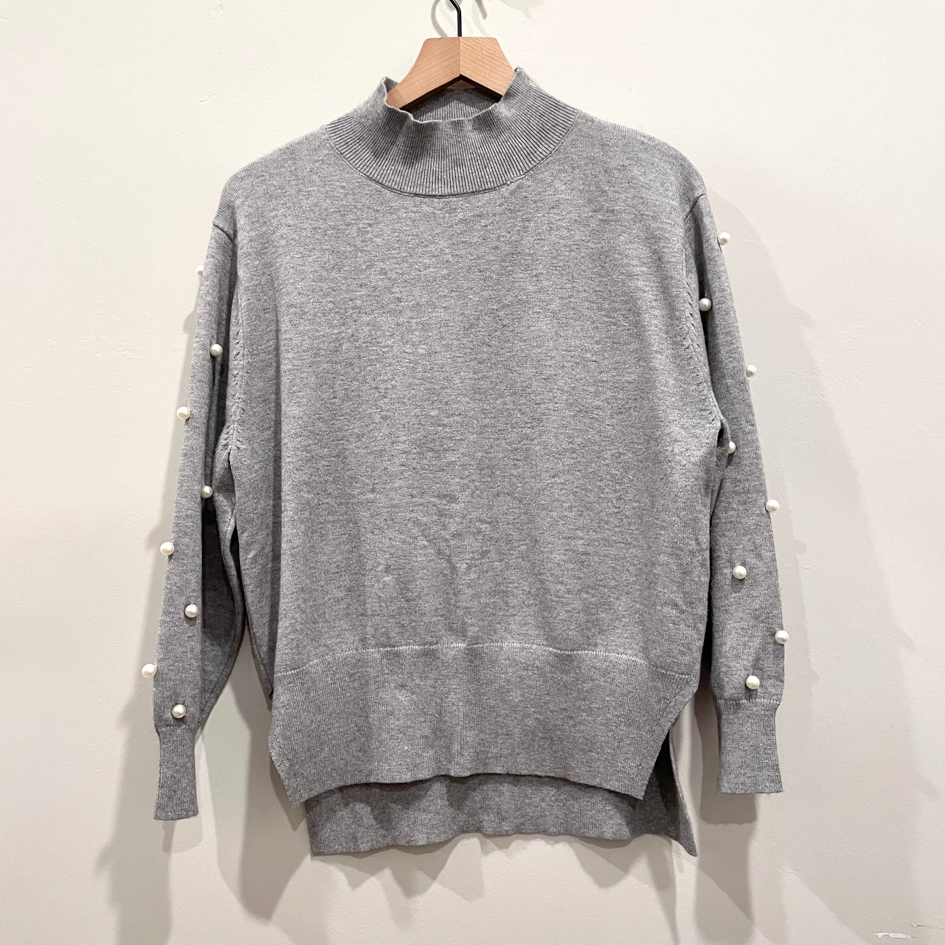 Pearl Sleeve Sweater