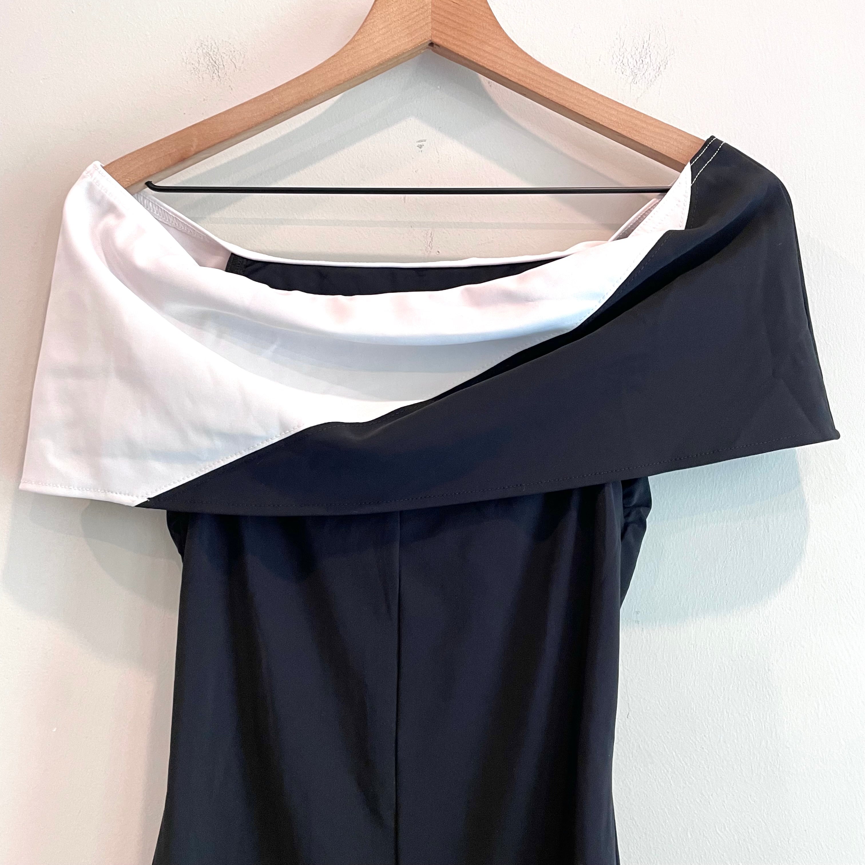 Off Shoulder Colorblock Swim Suit