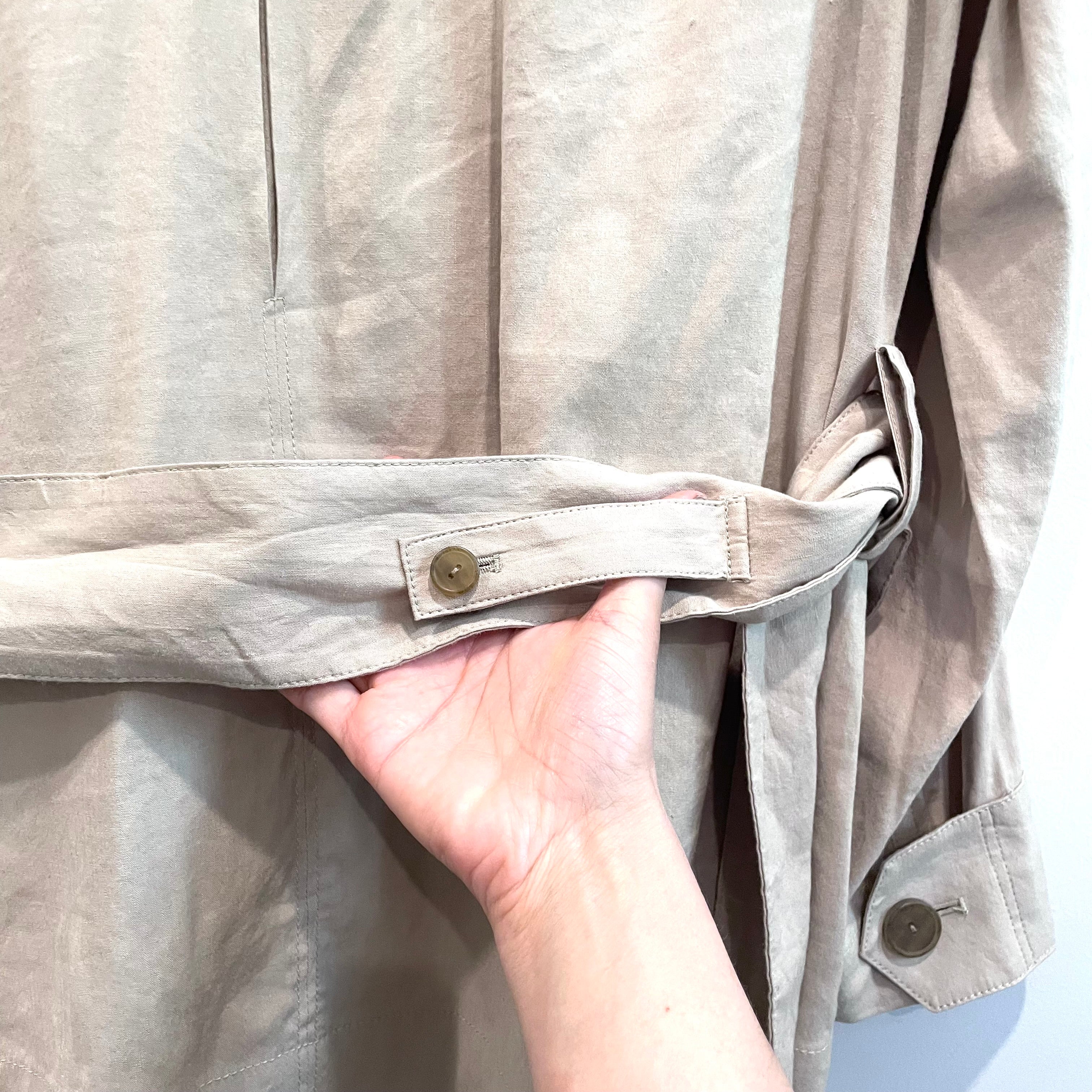 Belted Linen Blend Jacket