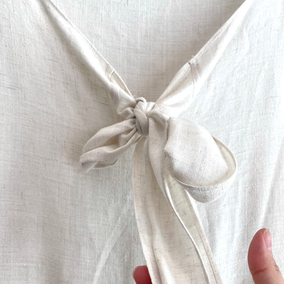 Bow Front Semi-Sheer Fleck Sleeve Top