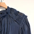 Pleated V-Neck Dress-8