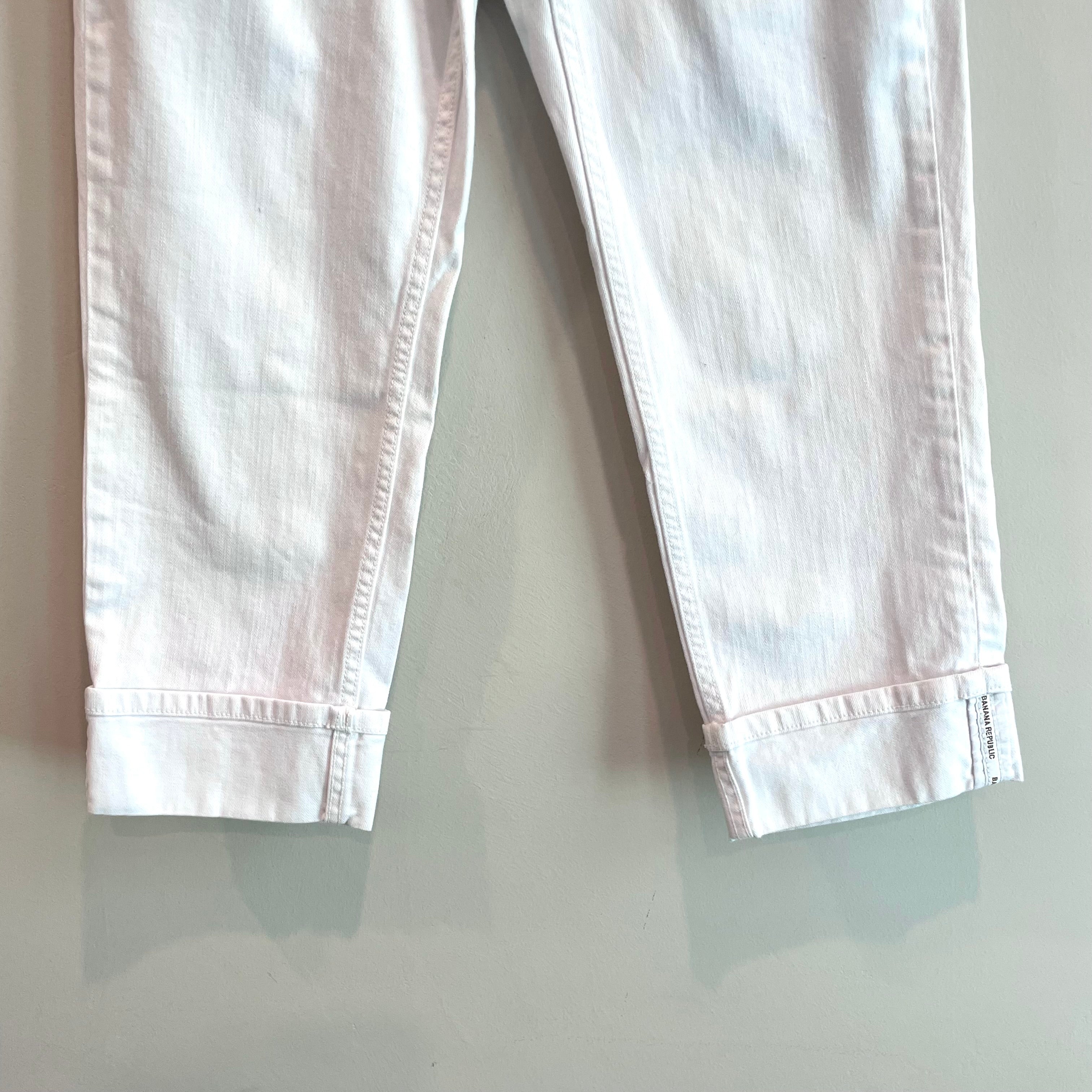 Cuff Hem Capri Jeans