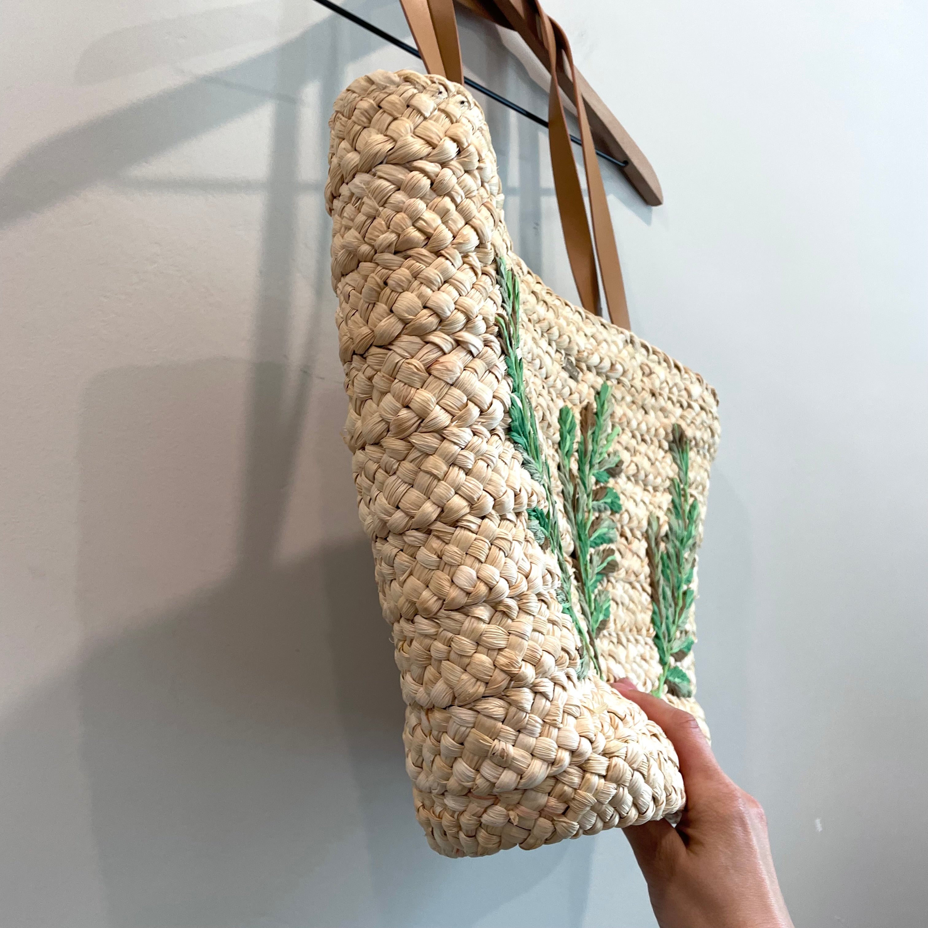 Leaf Straw Tote Bag