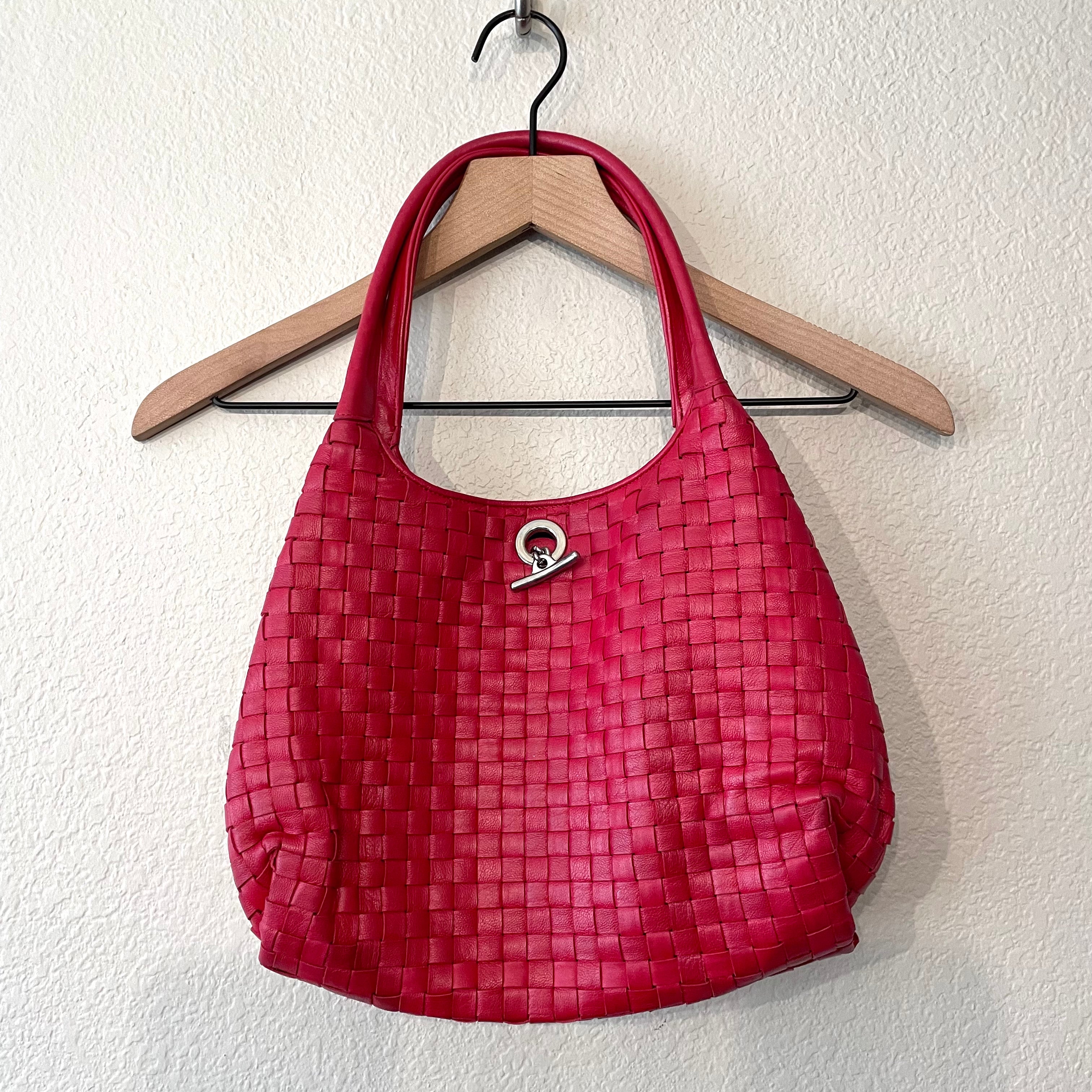 Leather Weave Shoulder Bag