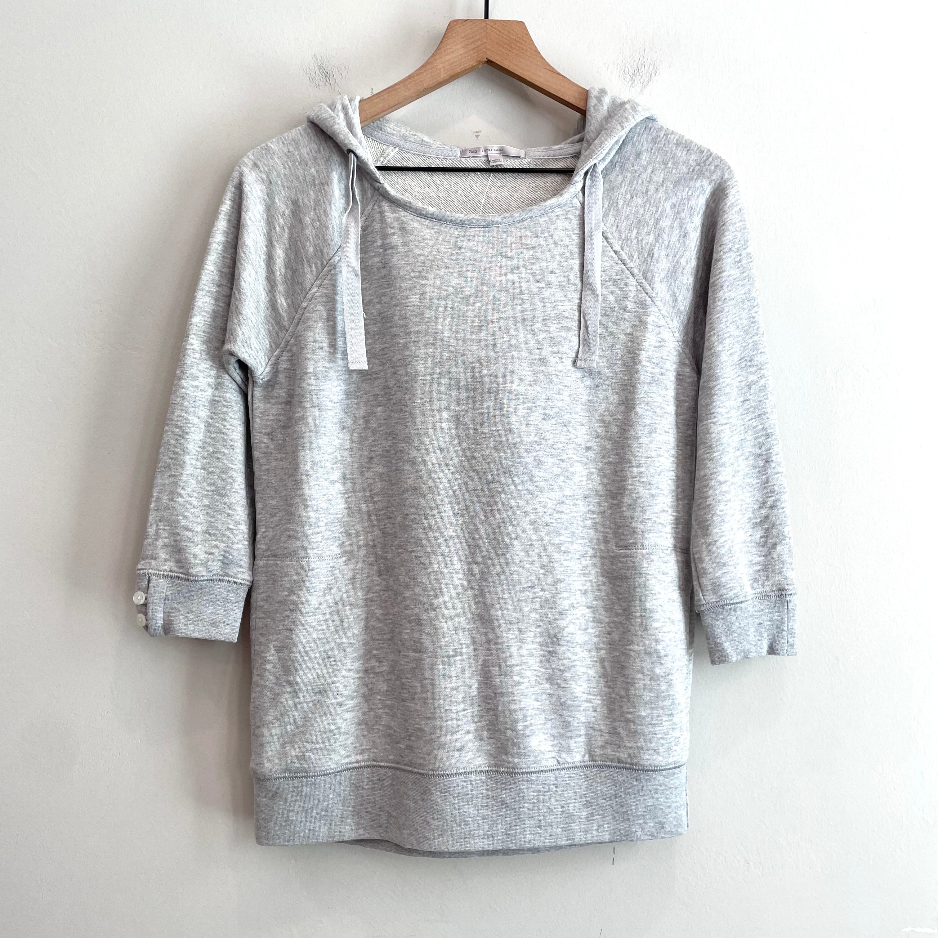 Hooded 3/4 Sleeve Sweatshirt