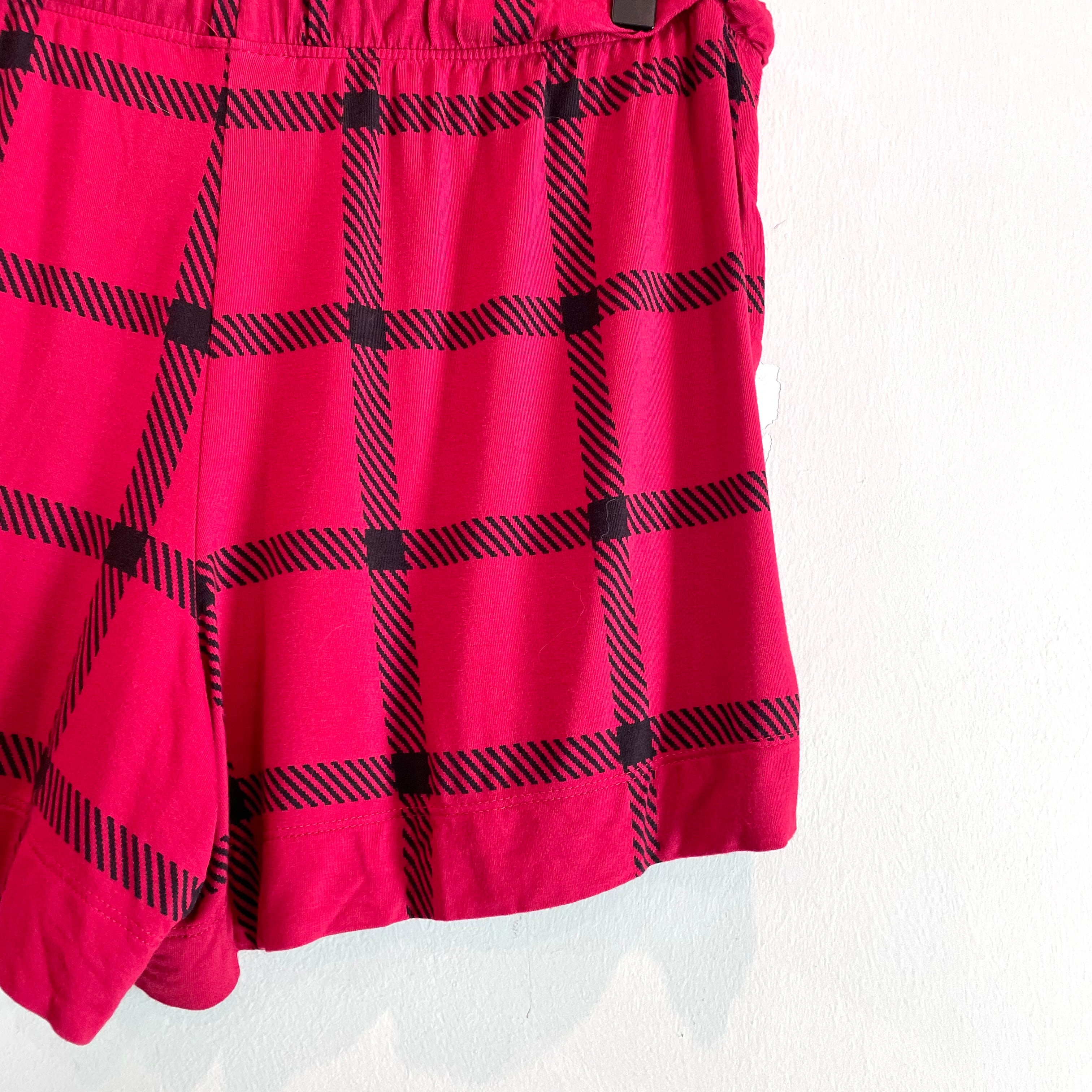 Plaid Tassel Pajama Shorts