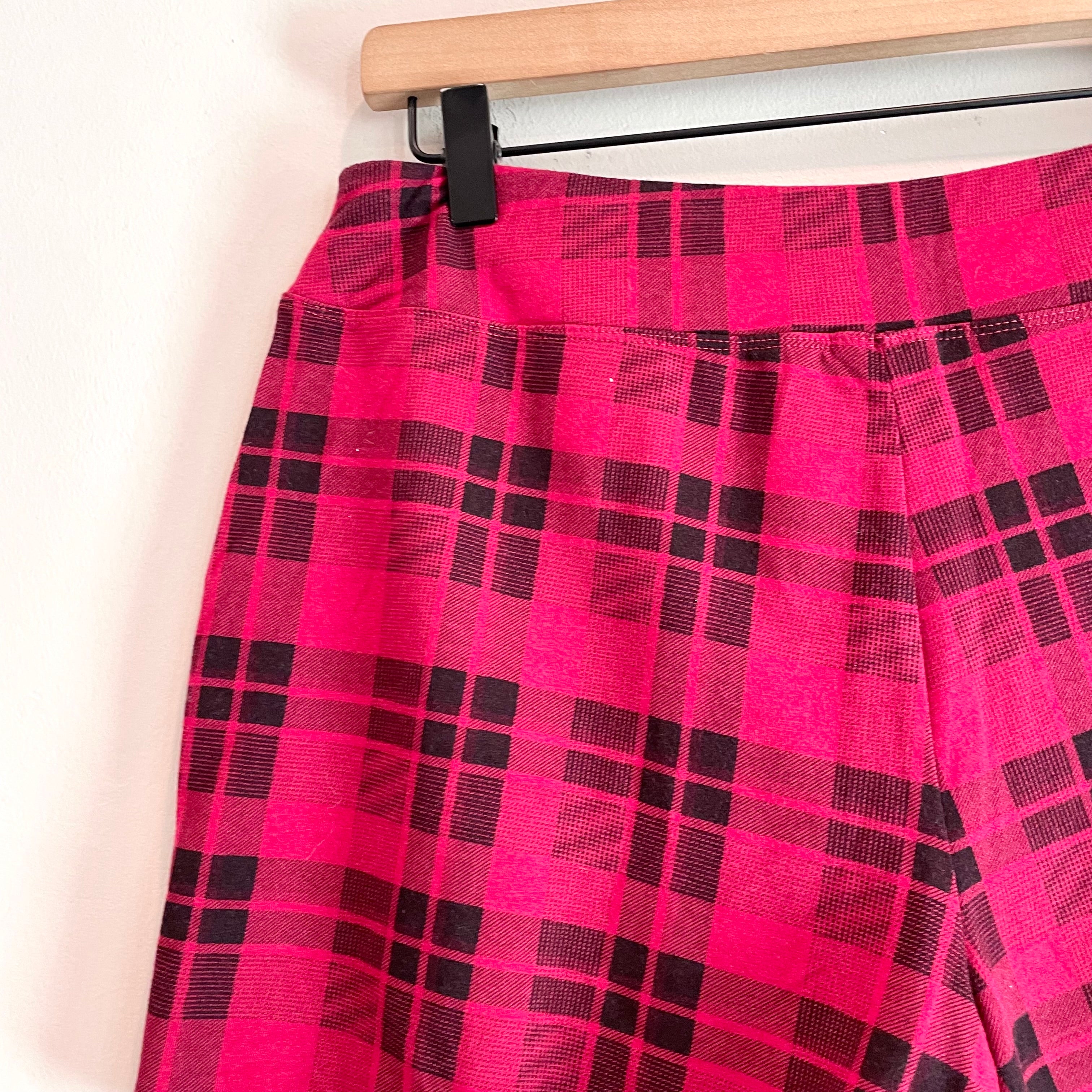 Plaid Ribbon Drawstring Pajama Shorts