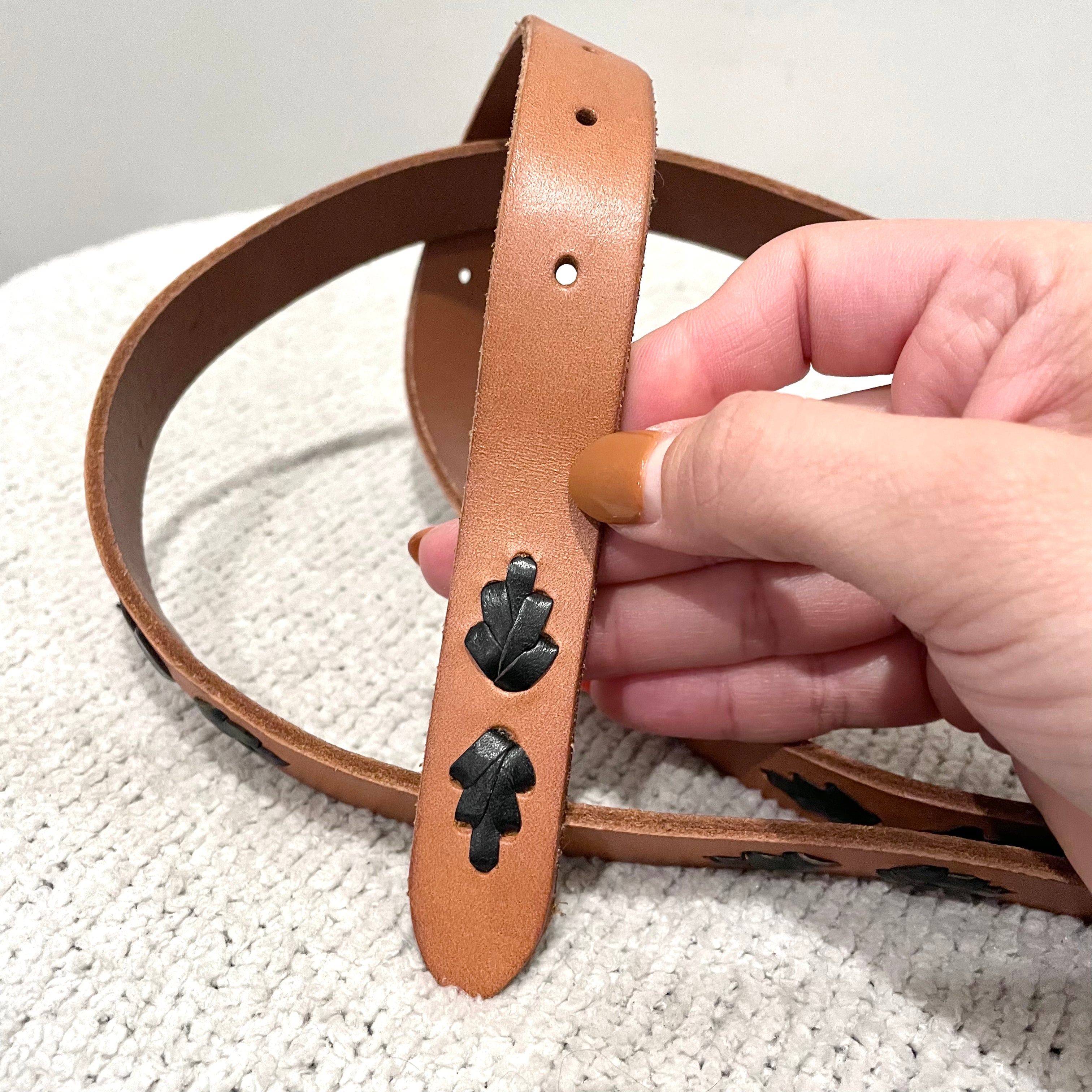 Leaf Leather Belt