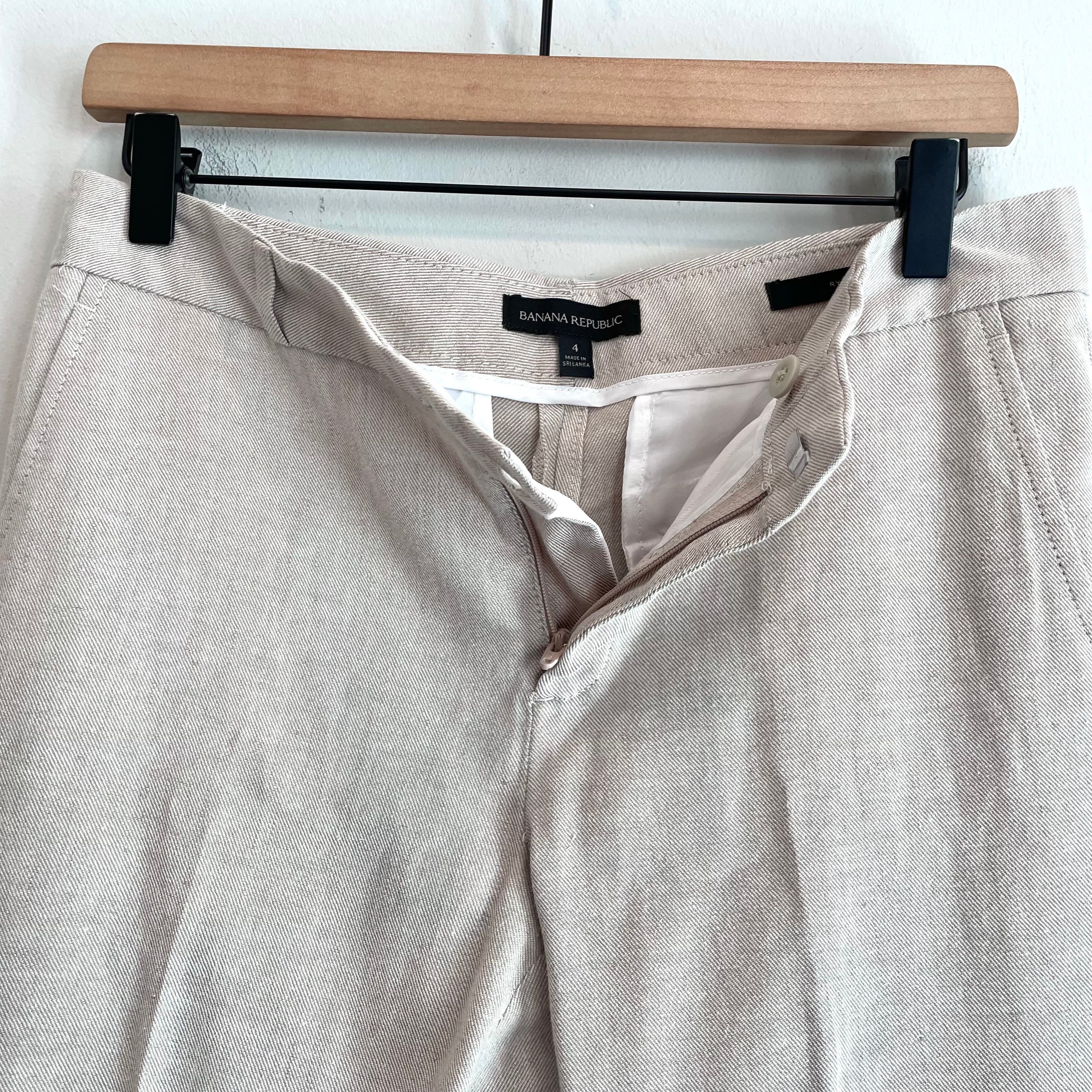 Linen Blend Dress Pants