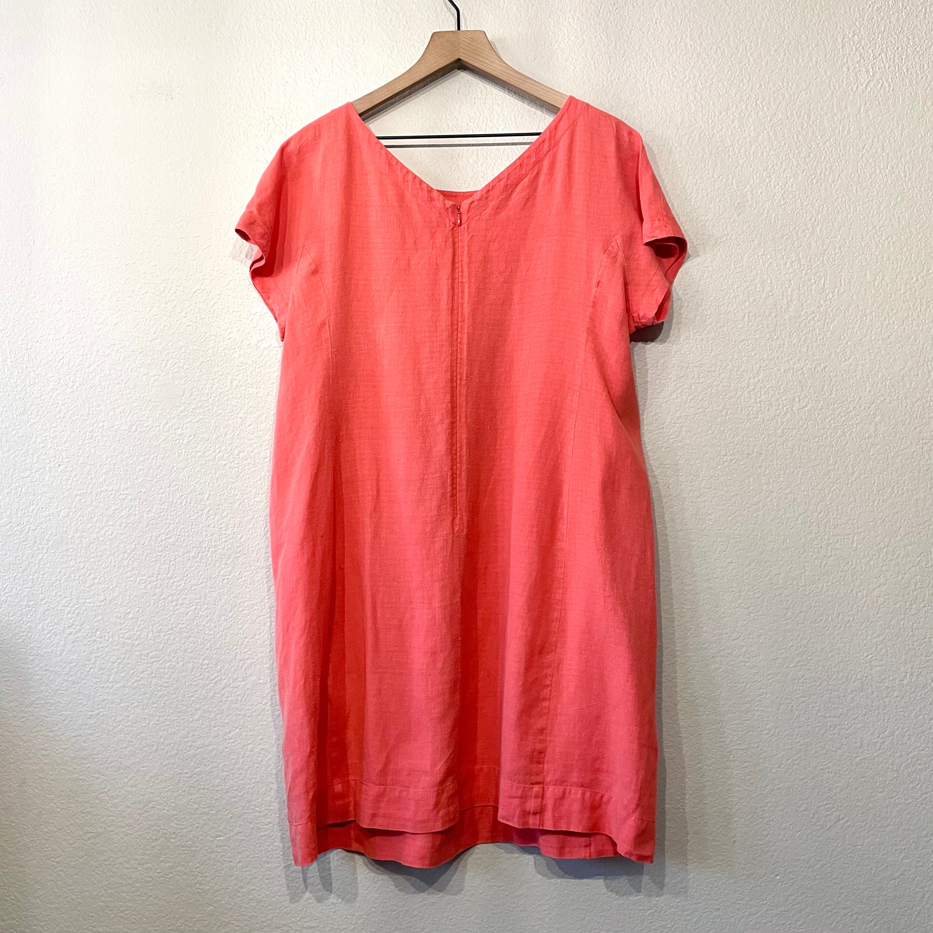 Linen Blend Shift Dress