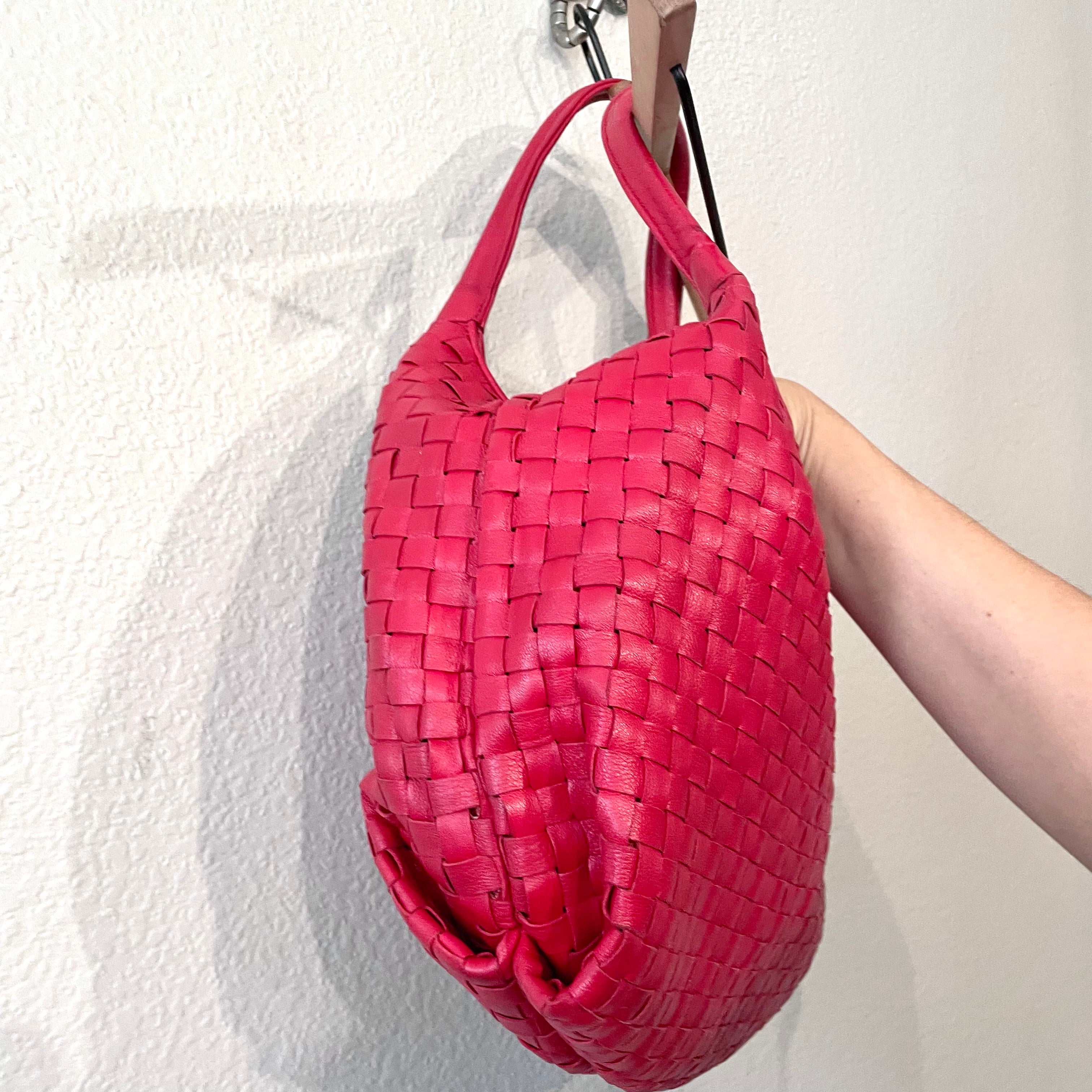 Leather Weave Shoulder Bag