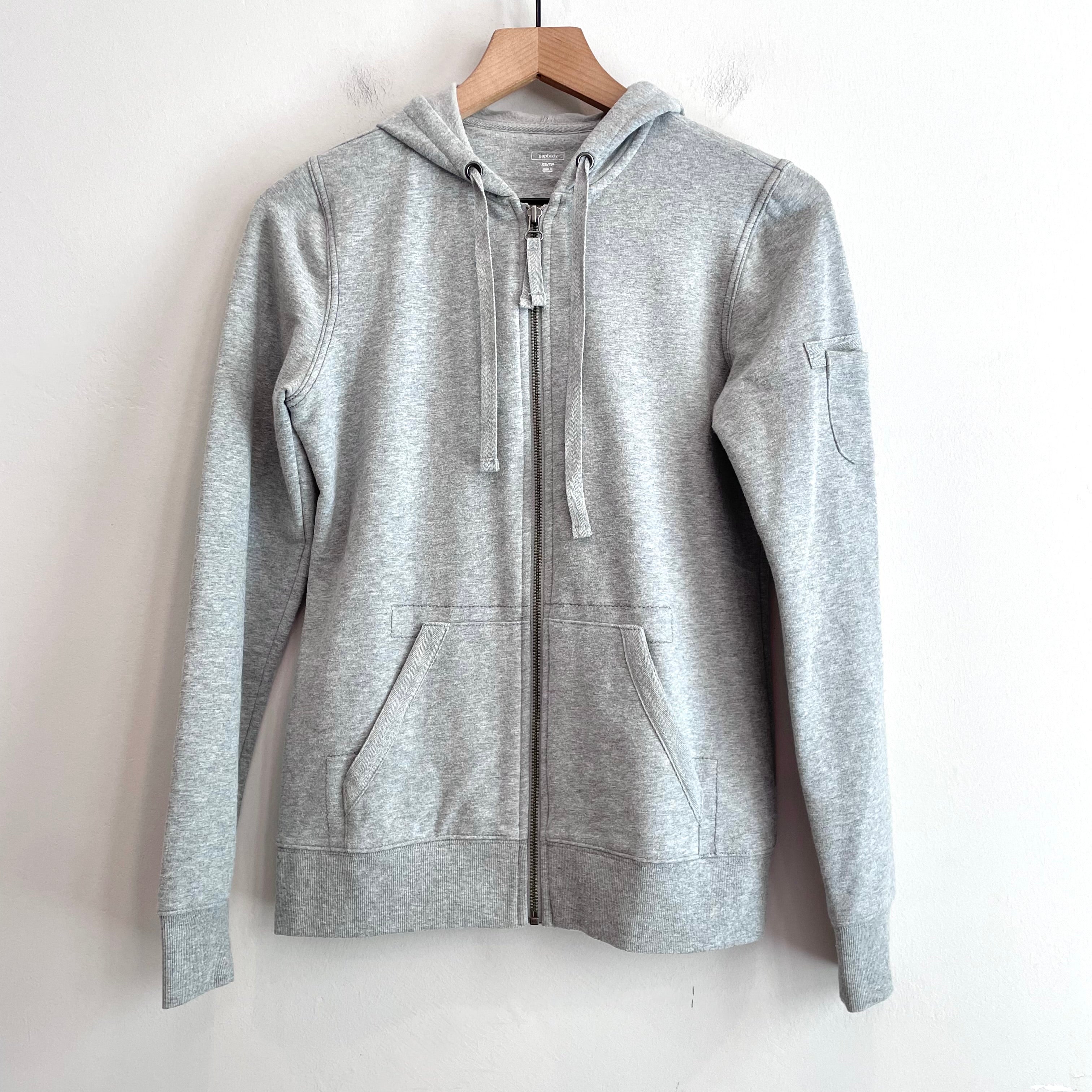 Zip Front Hooded Sweatshirt Jacket