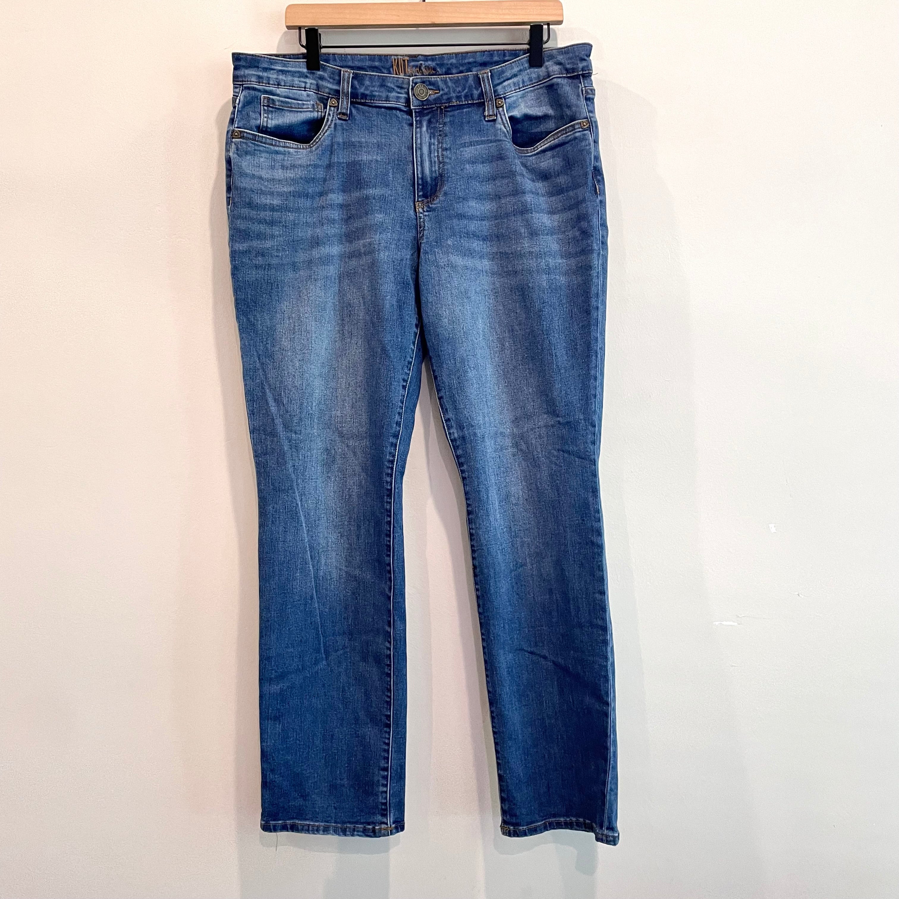 Straight Leg Whiskered Jeans