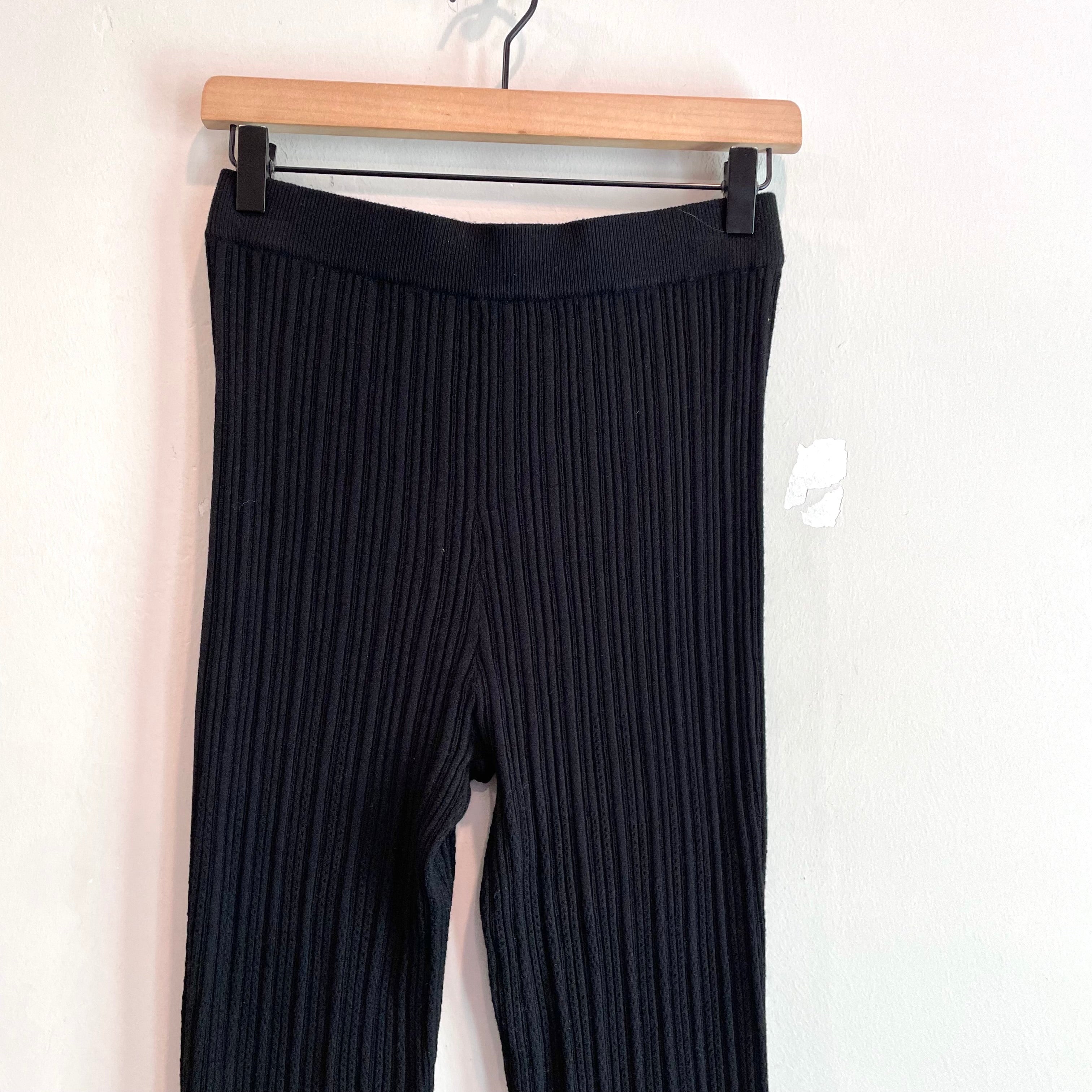 Pointelle Ribbed Knit Pants