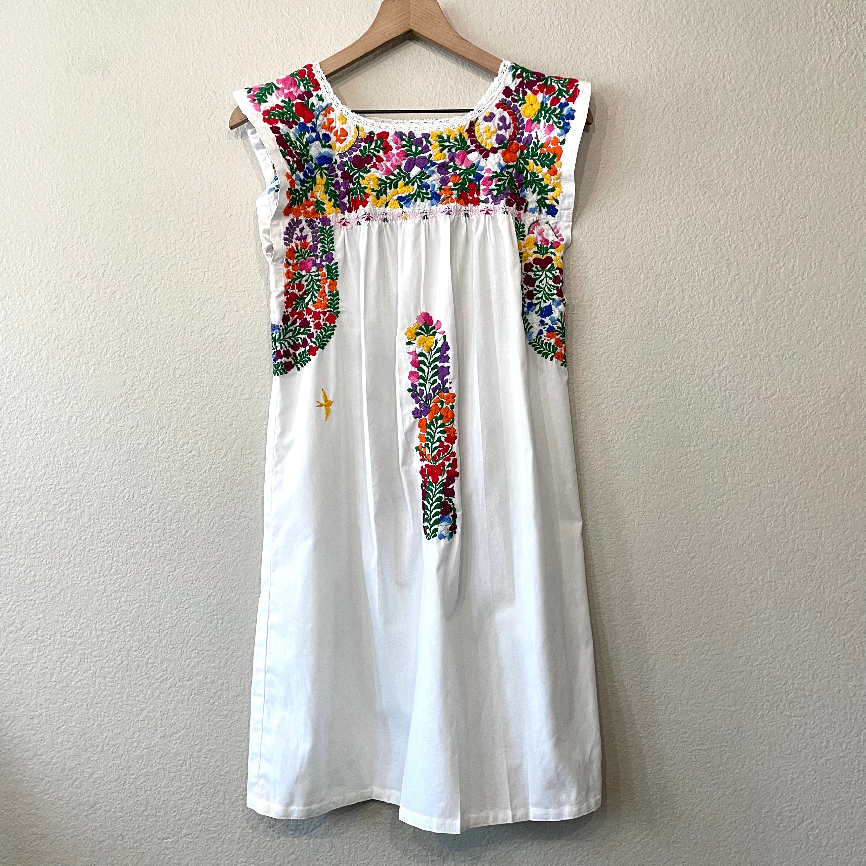 Embroidered Shift Dress