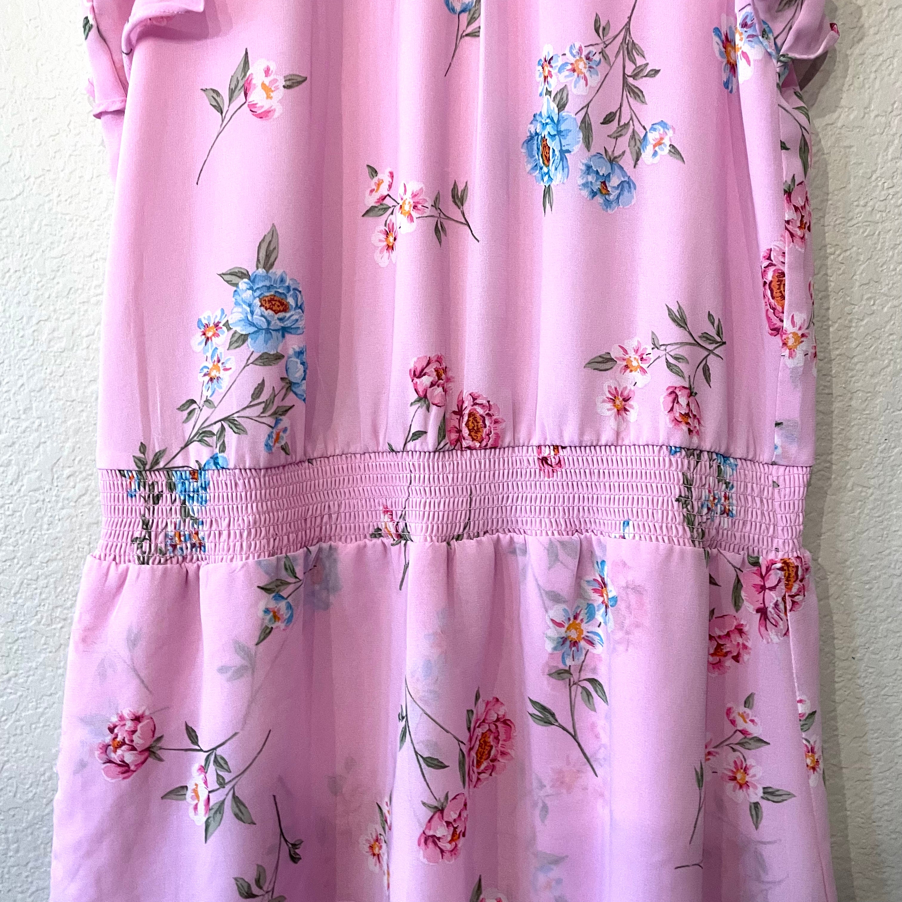 Floral Smocked Waist Dress