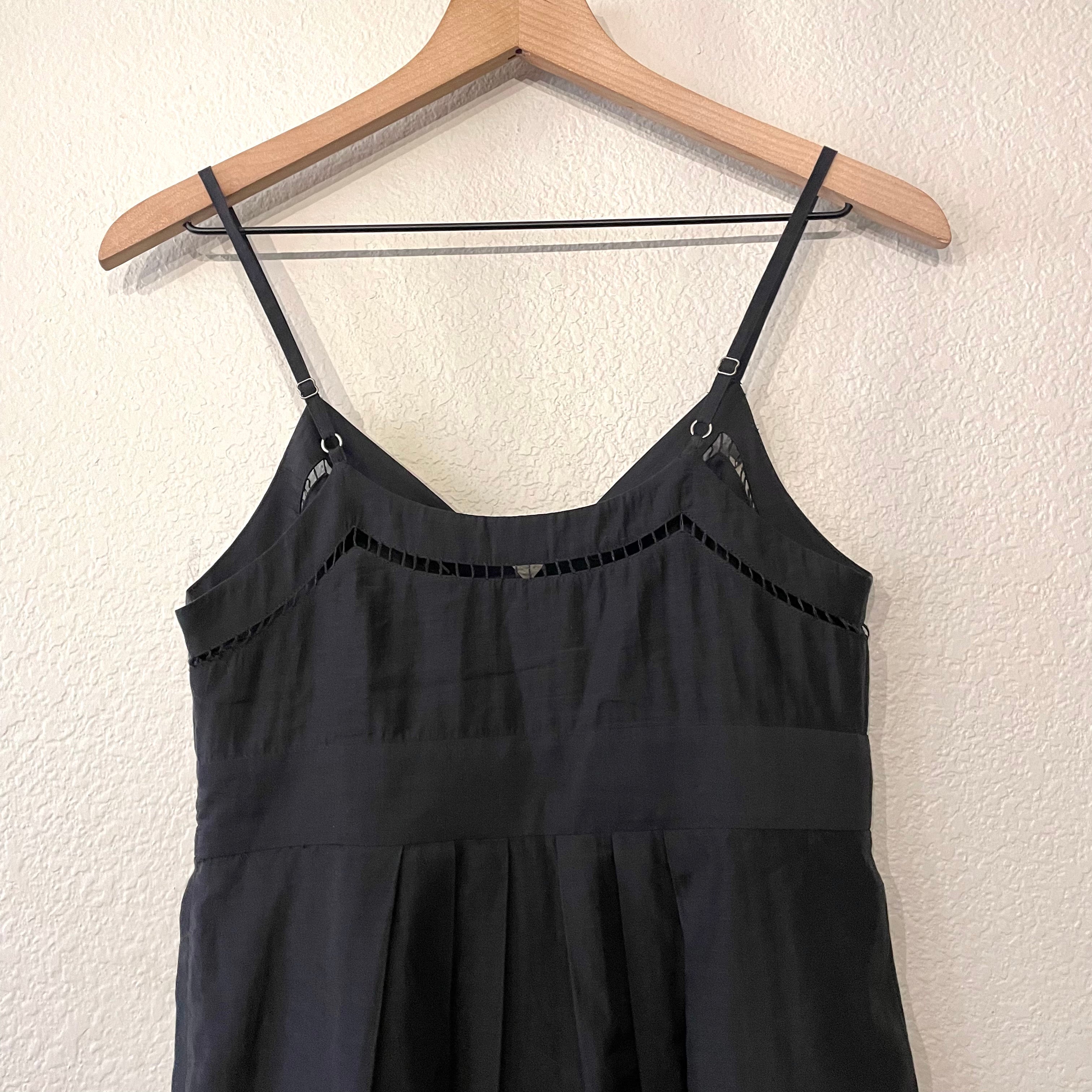 V-Neck Eyelet Trim Dress