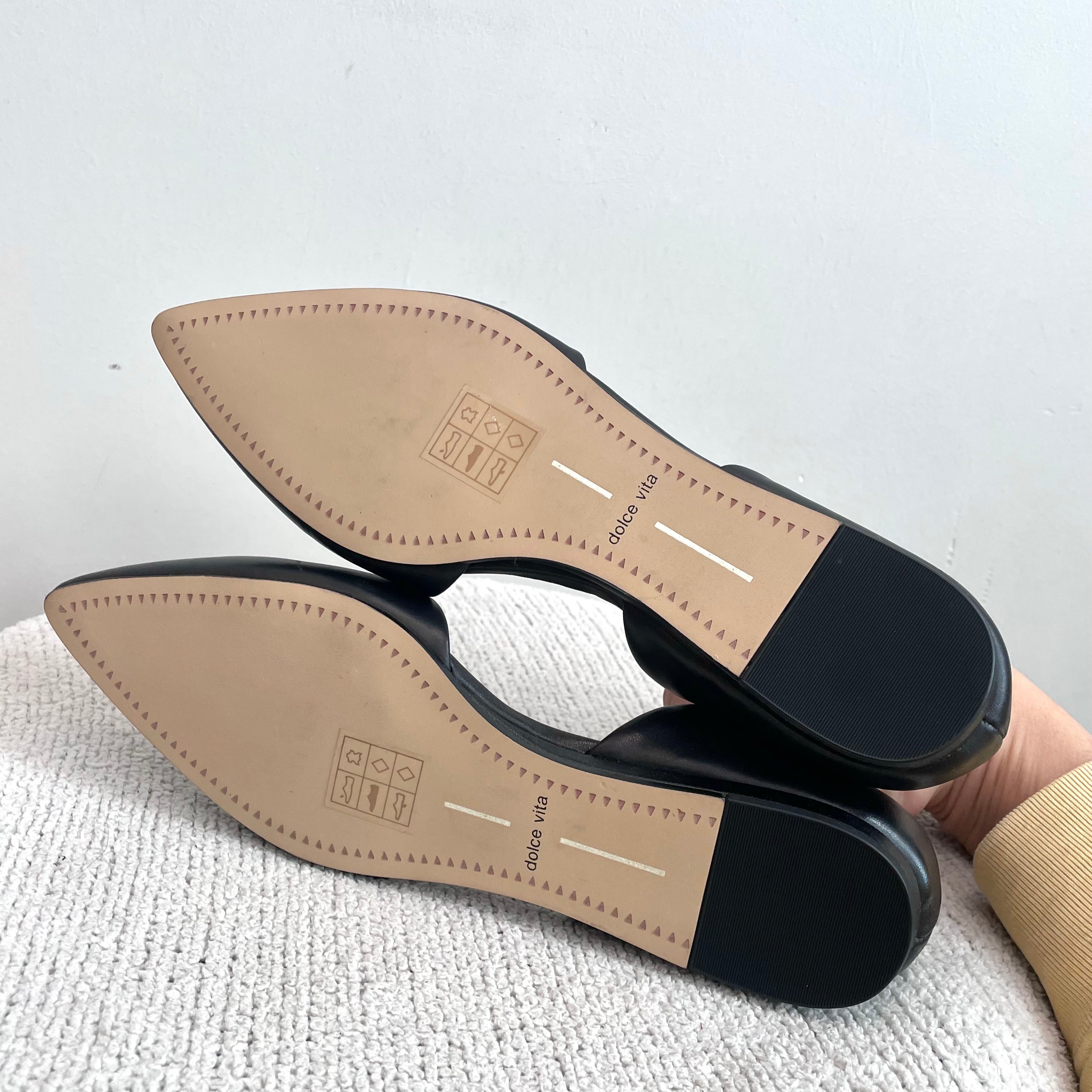 Leather D’Orsay Flats