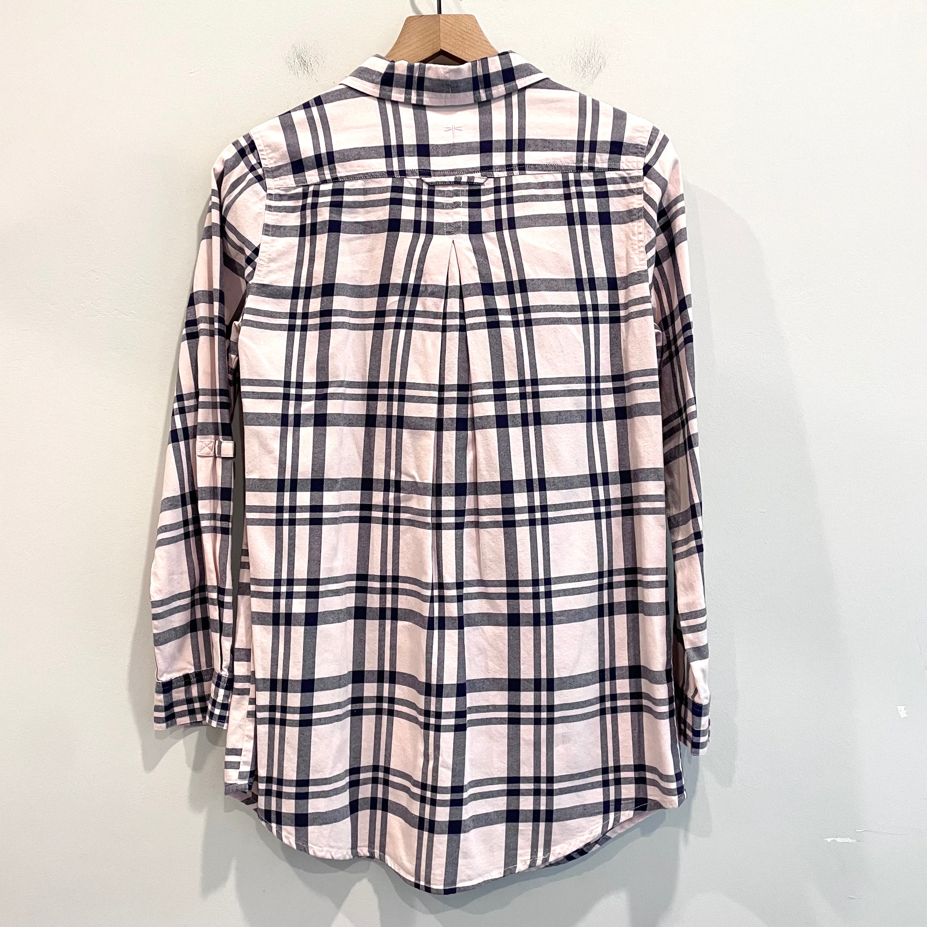 Plaid Long Sleeve Tunic Top