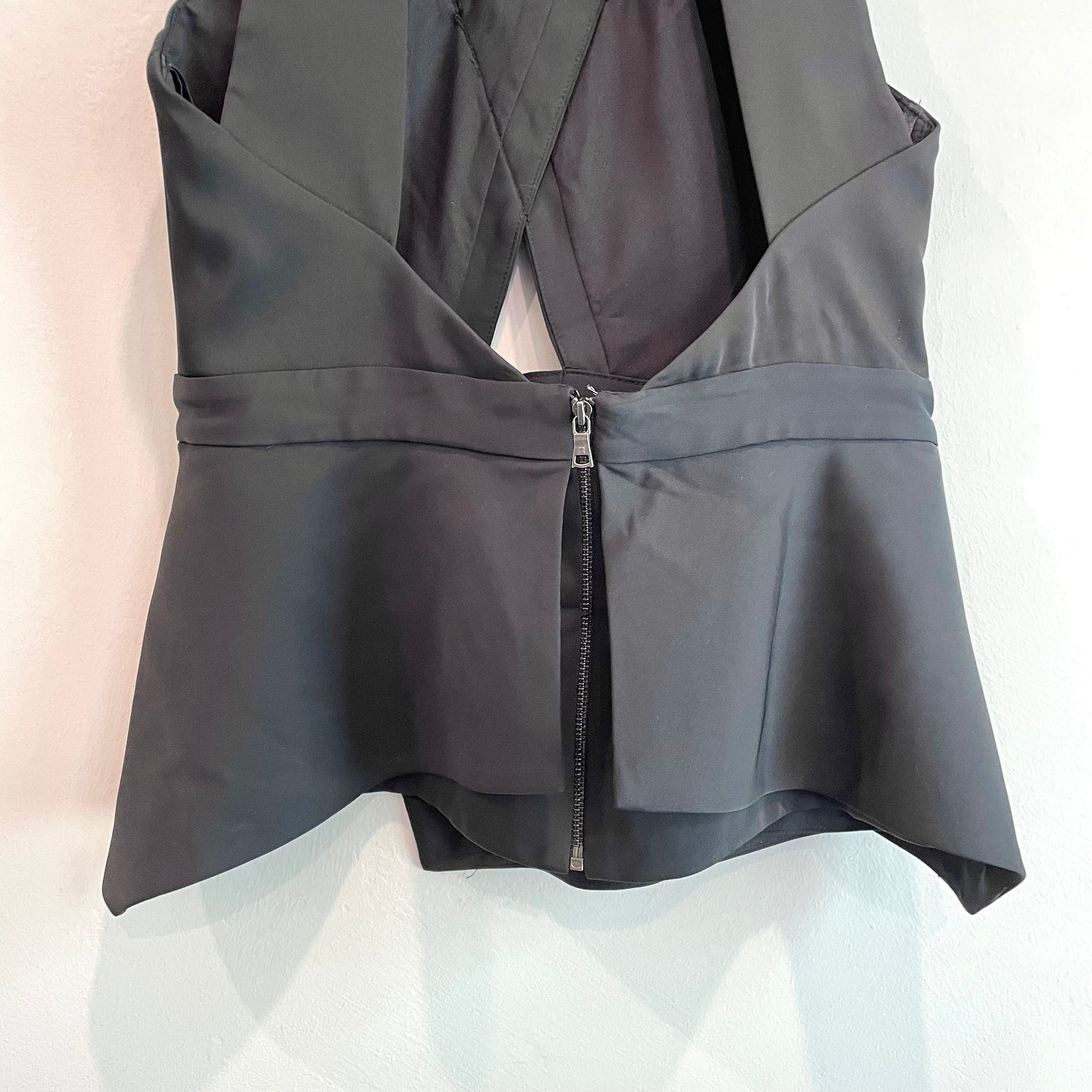 Cross Neck Peplum Blouse