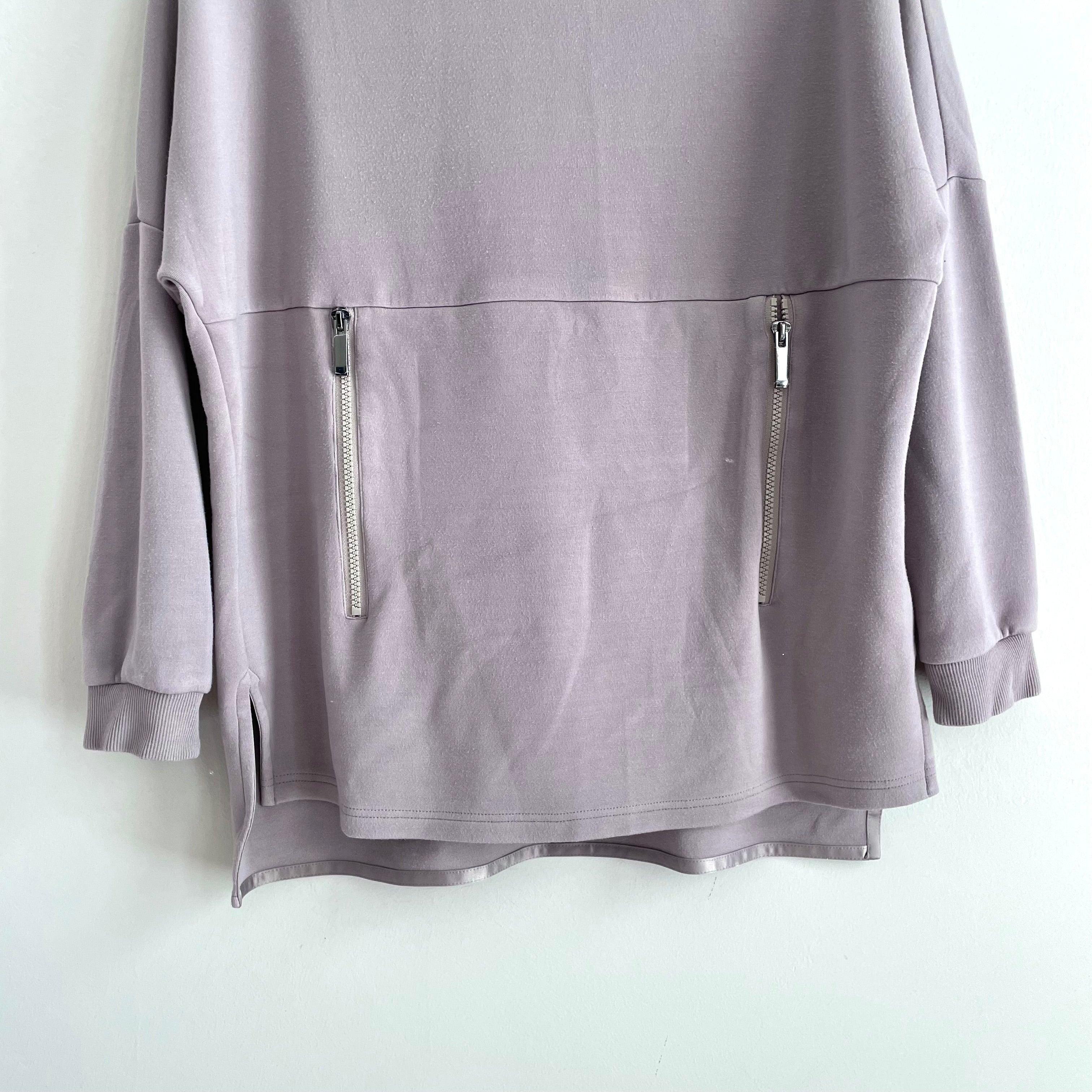 Zip Pocket Oversized Sweatshirt