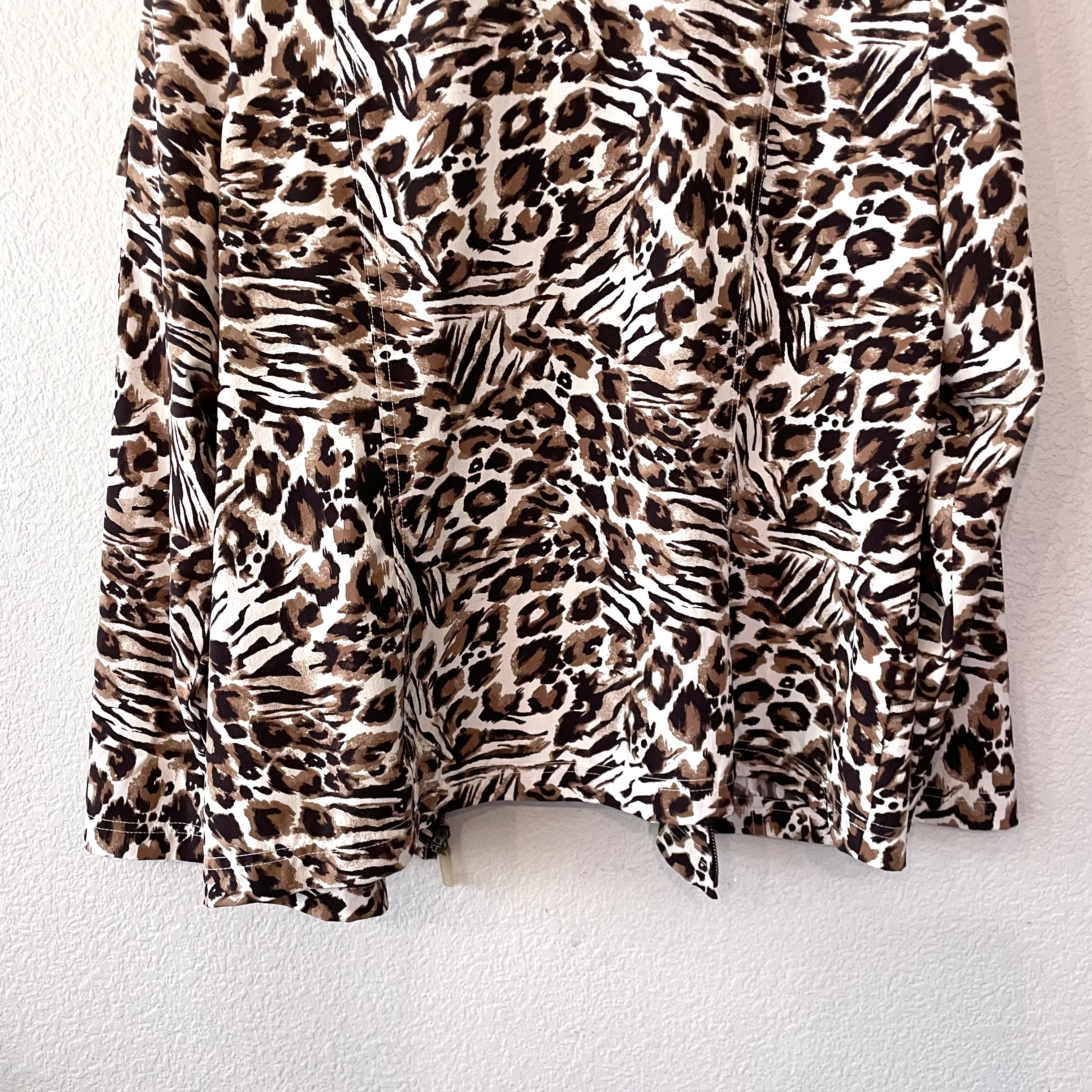 Leopard Zip Windbreaker Jacket