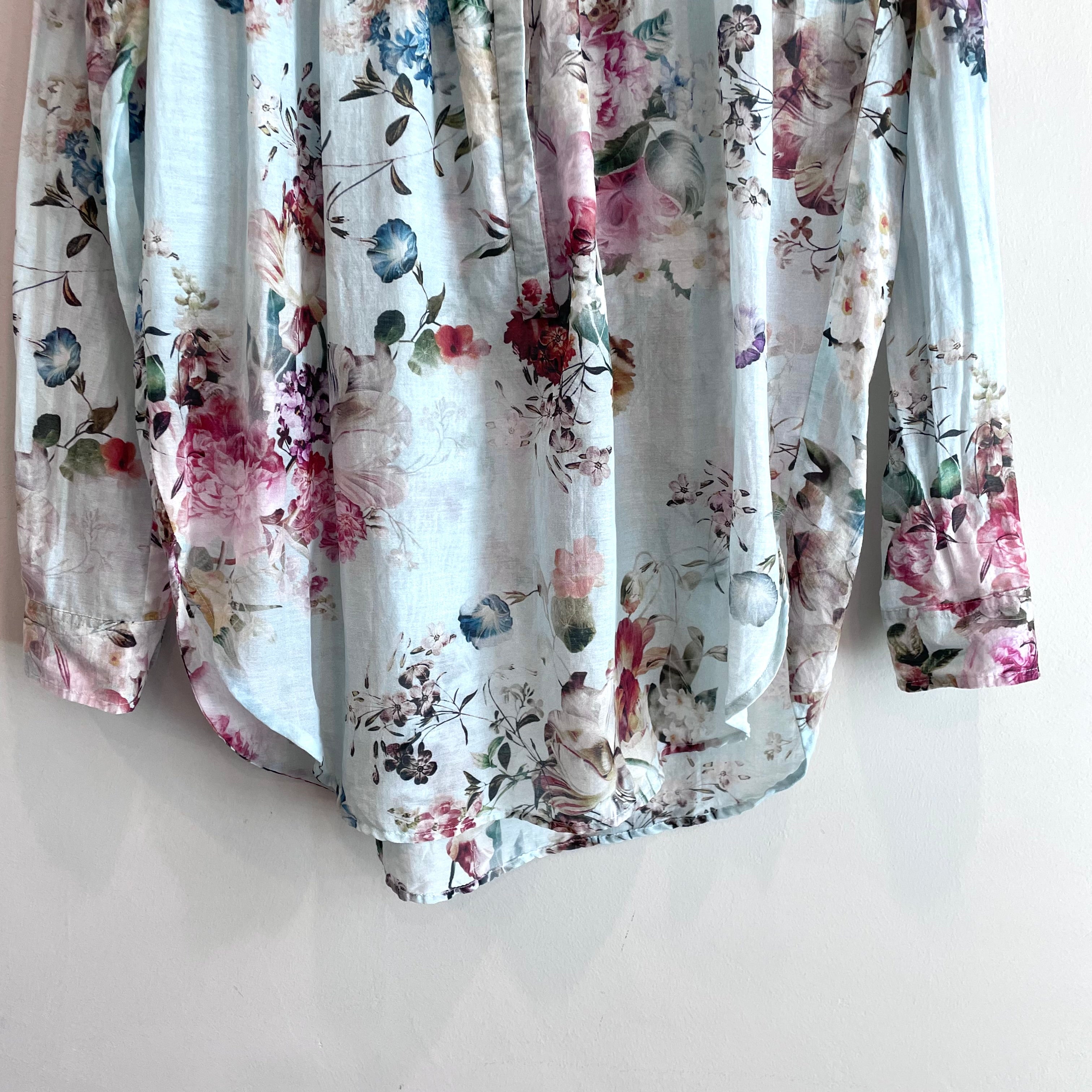 Floral Pleated Lightweight Top