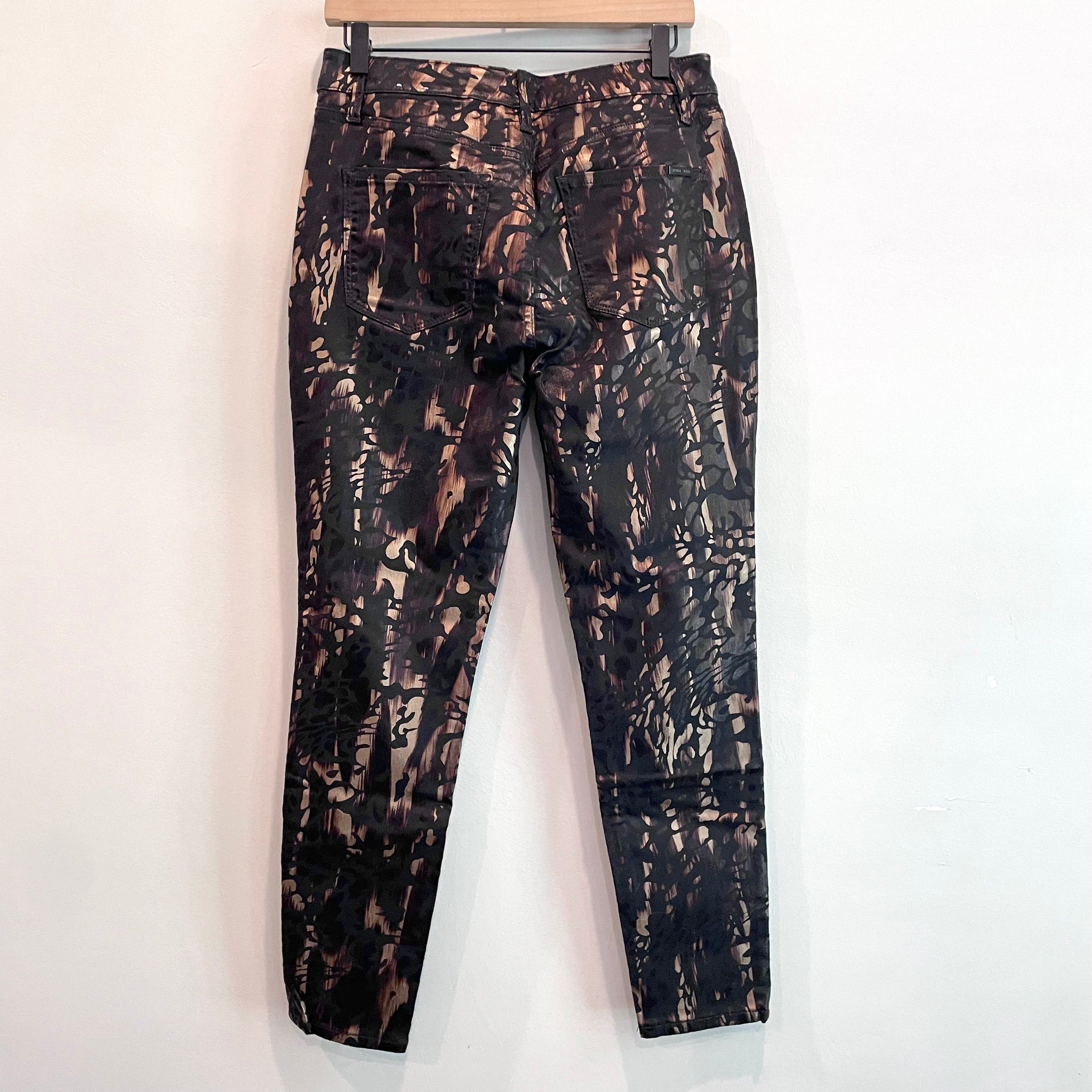 Metallic Foil Skinny Jeans