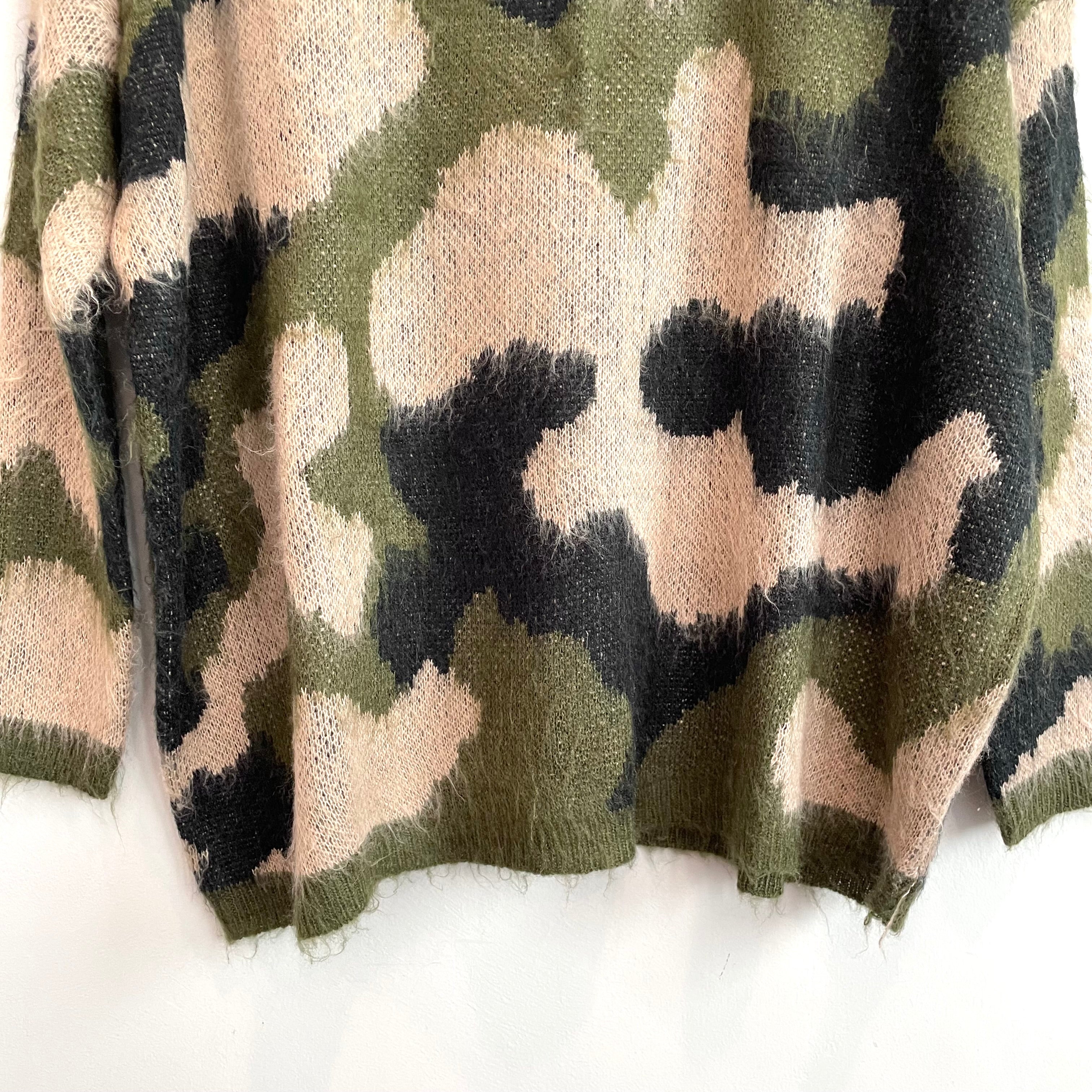 Fuzzy Camo Sweater