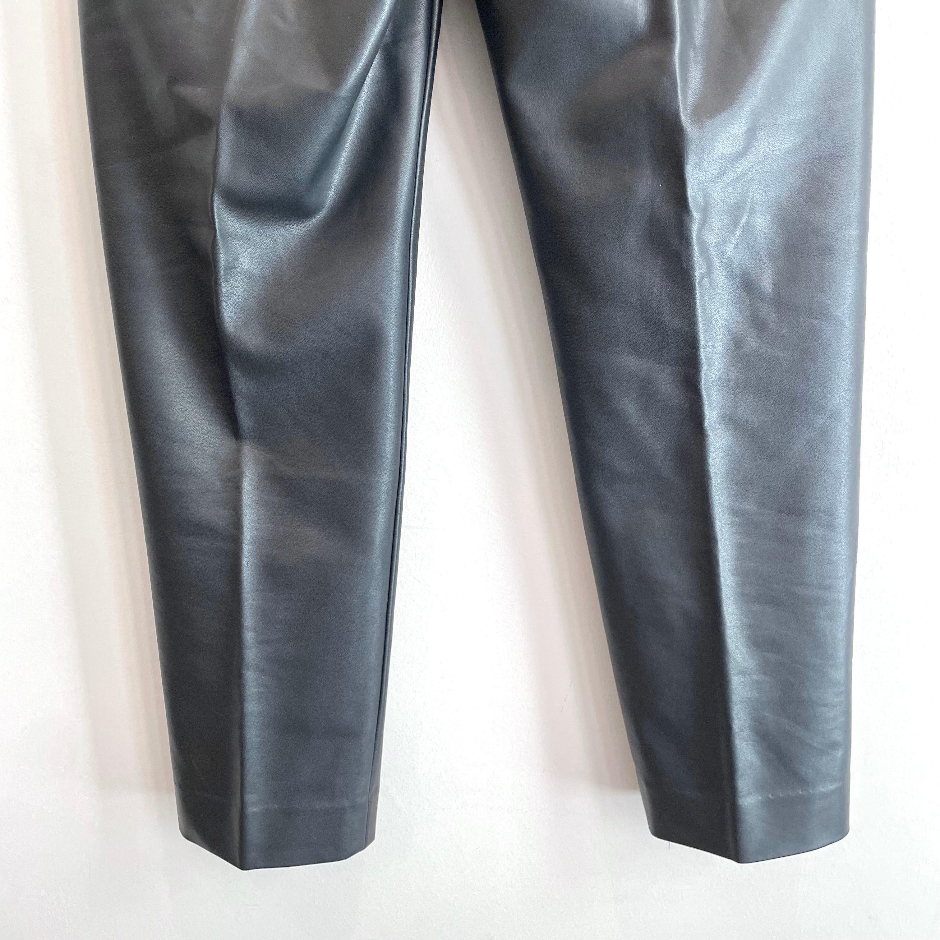 Faux Leather Straight Leg Pants