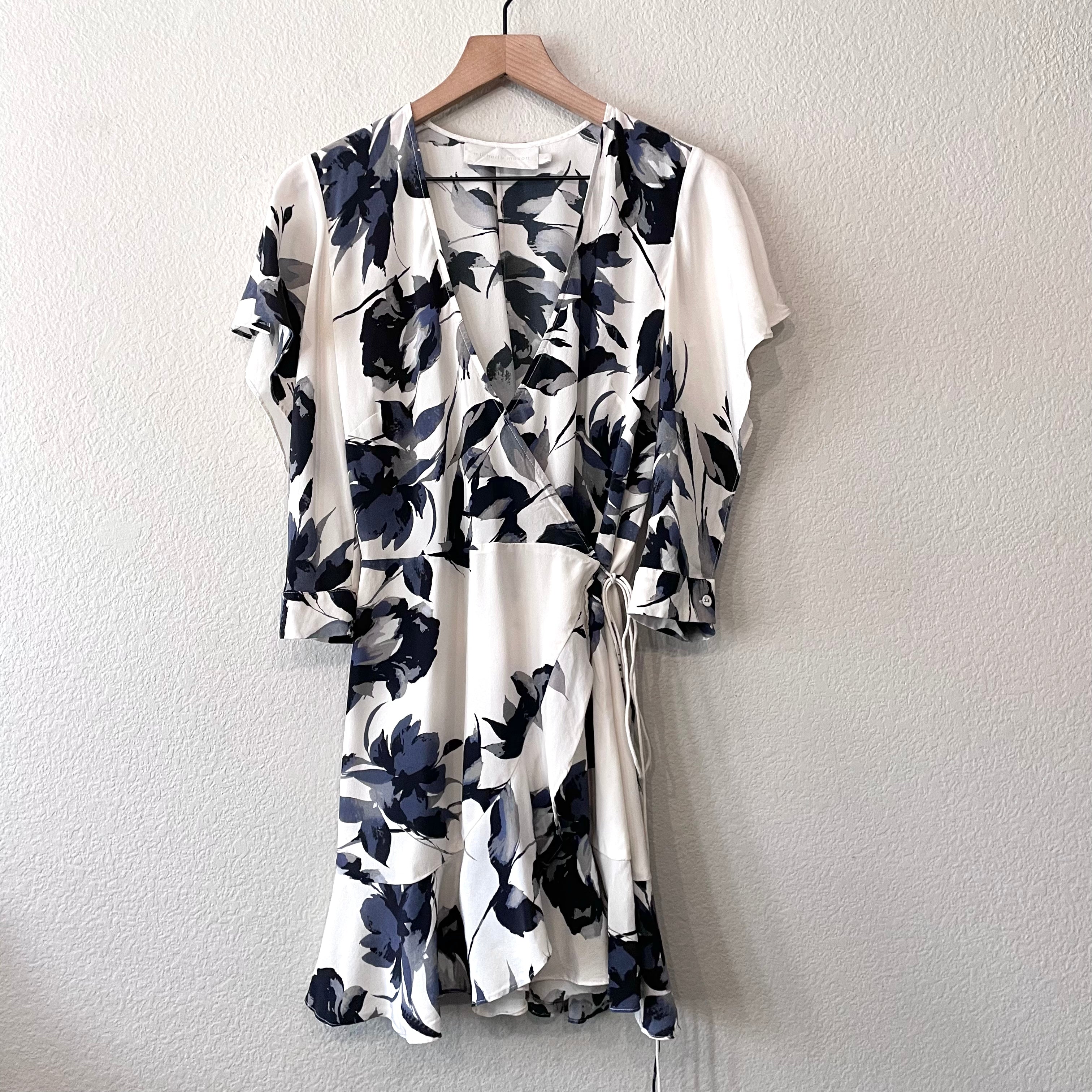 Floral Silk Wrap Dress