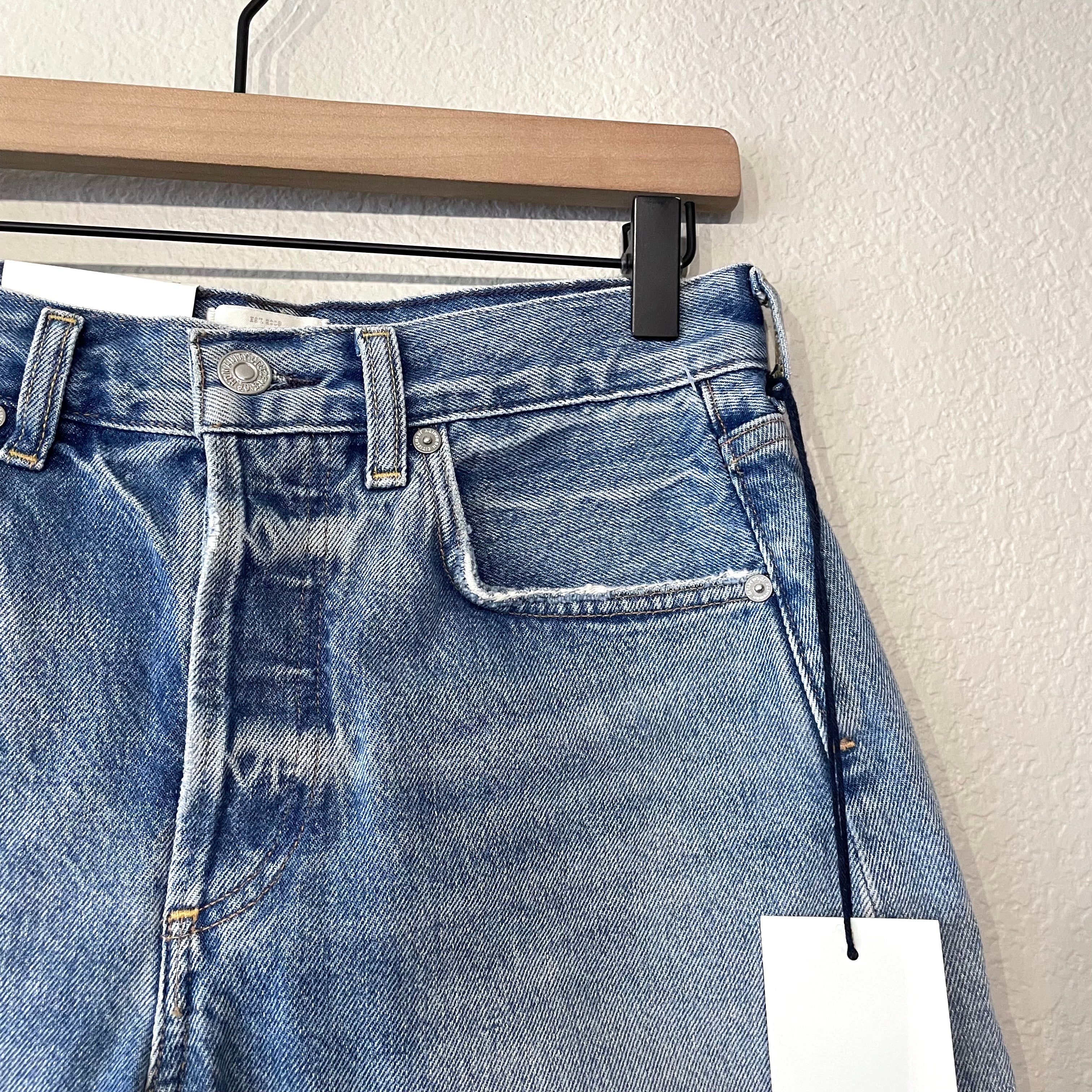 Button Fly Jean Shorts