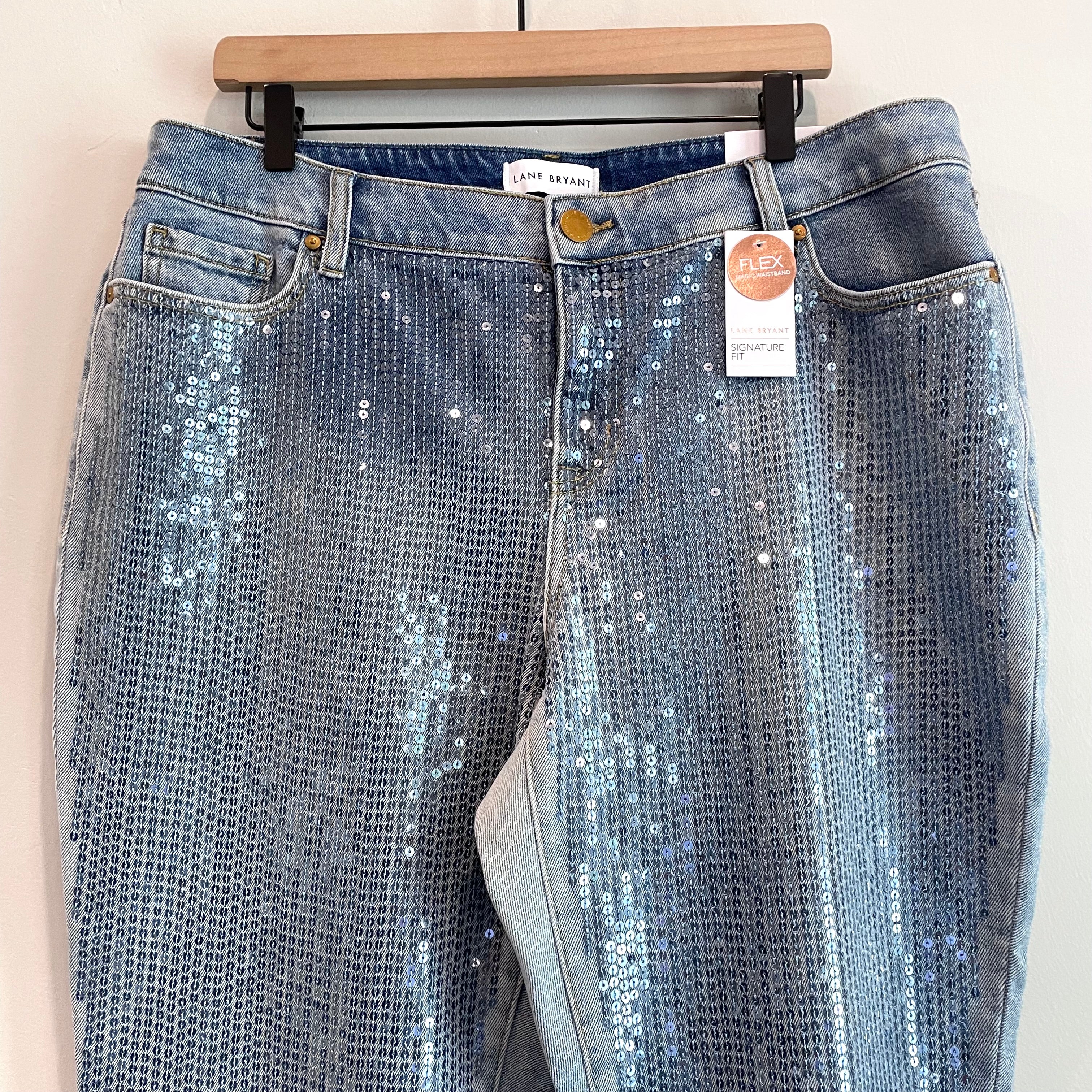 Sequin Front Boyfriend Jeans