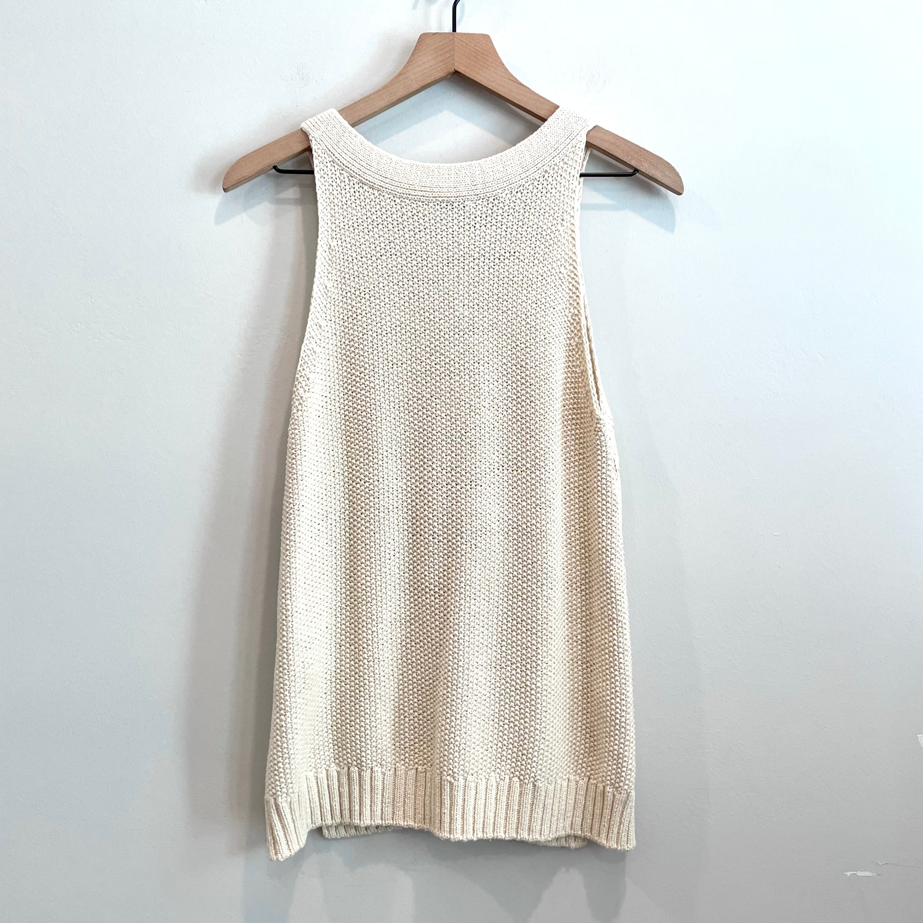 Sleeveless Cable Knit Sweater