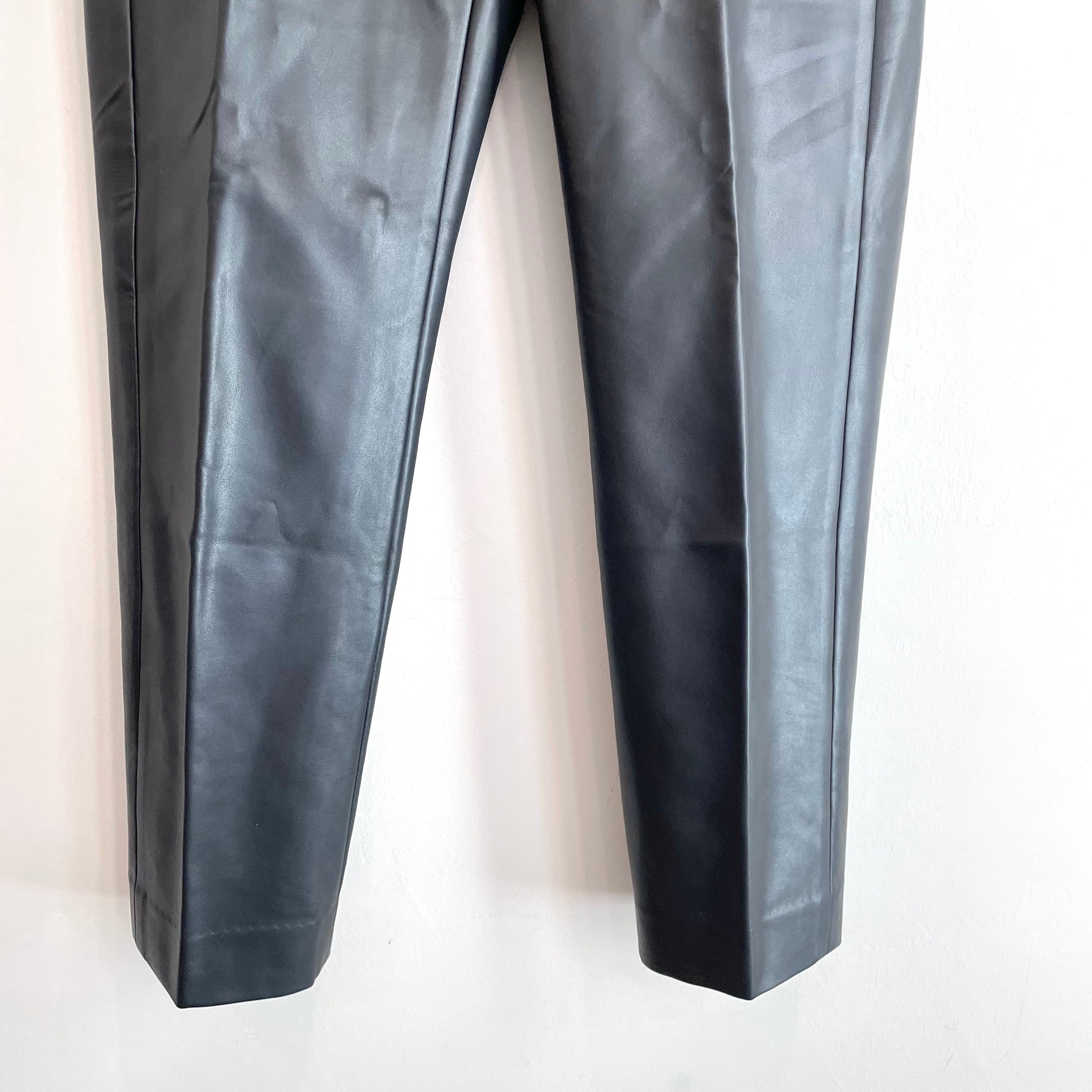 Faux Leather Straight Leg Pants